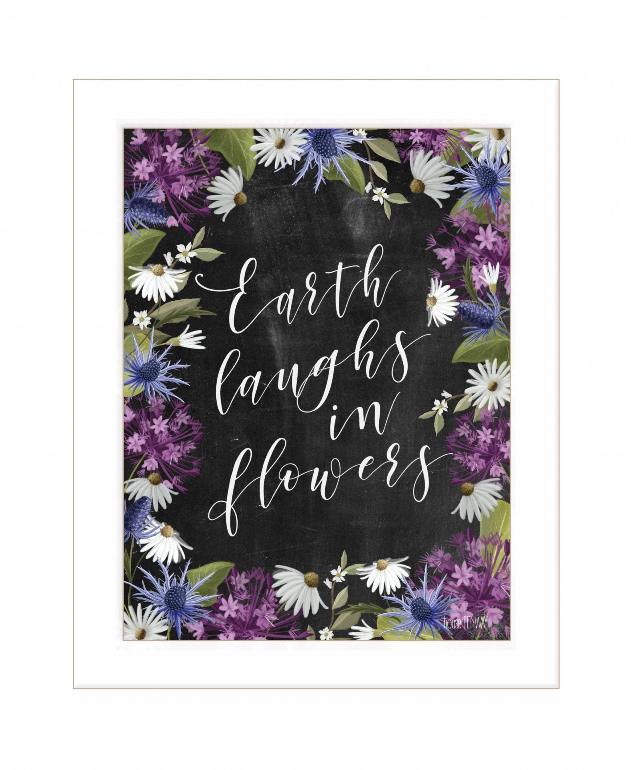 Earth Laughs in Flowers 3 White Framed Print Wall Art - Image 2