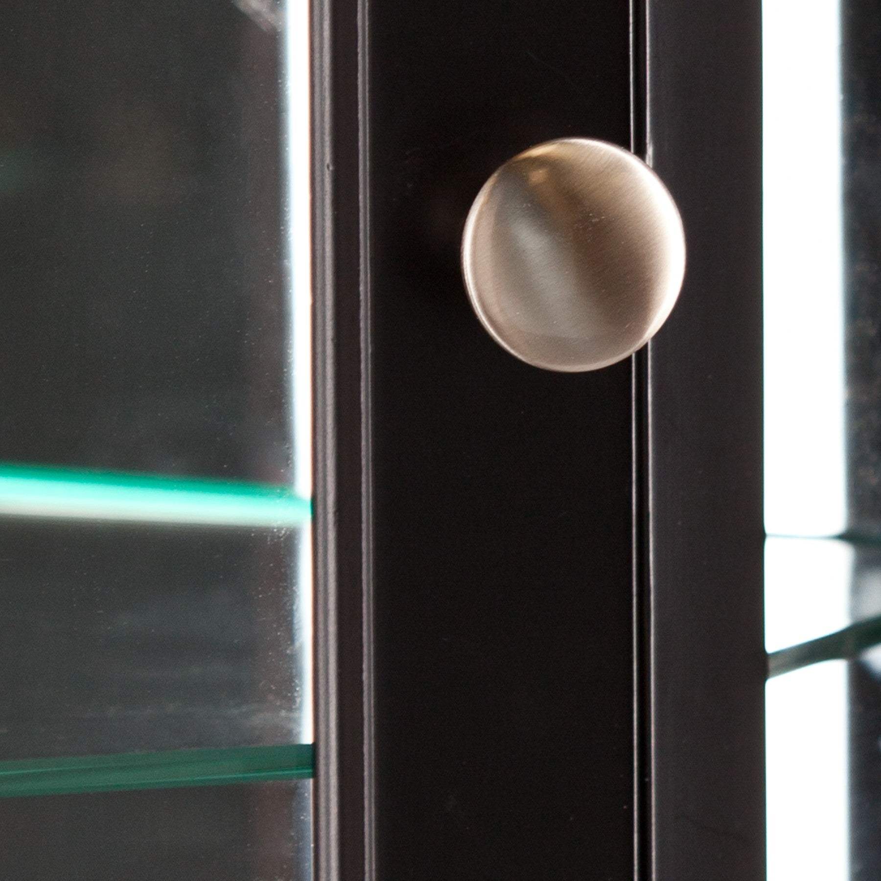 Elegant Black Lighted Curio Cabinet - Image 6