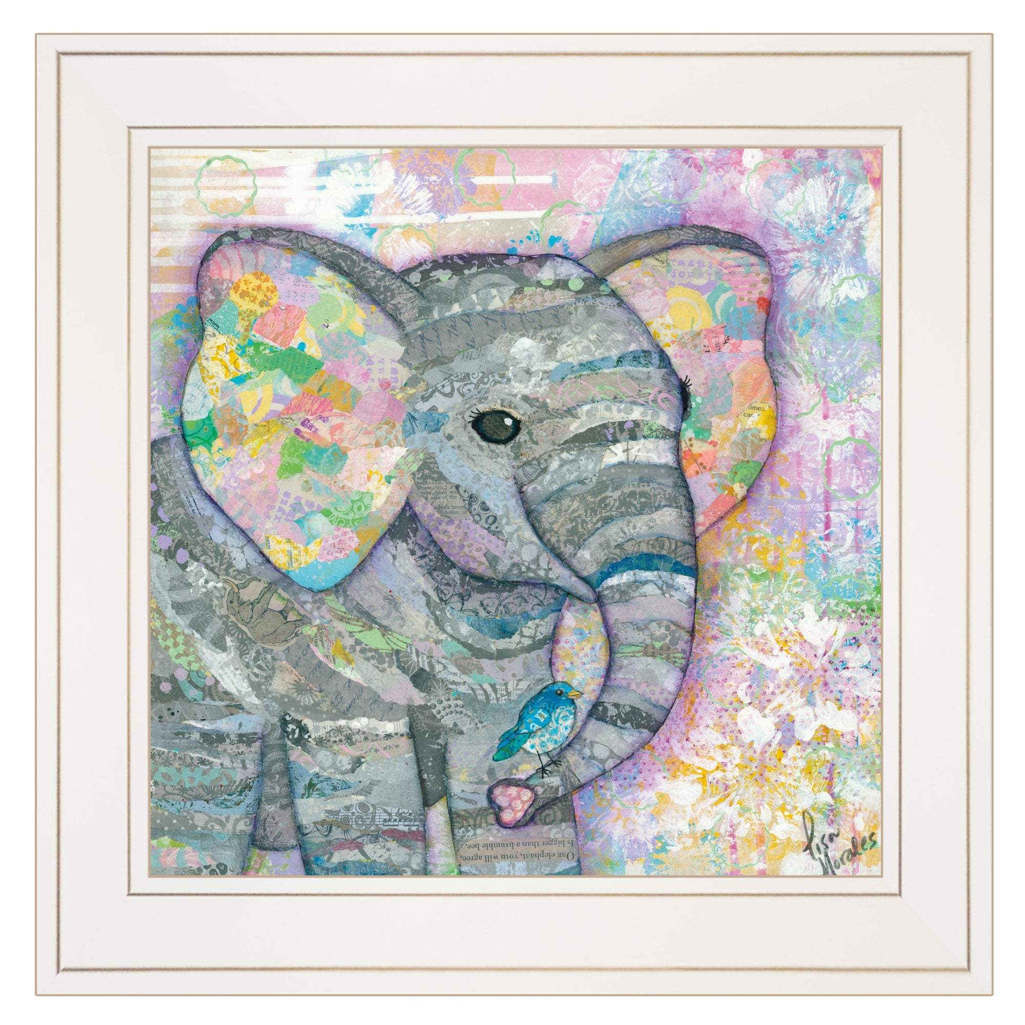 Elephant I 2 White Framed Print Wall Art - Image 2