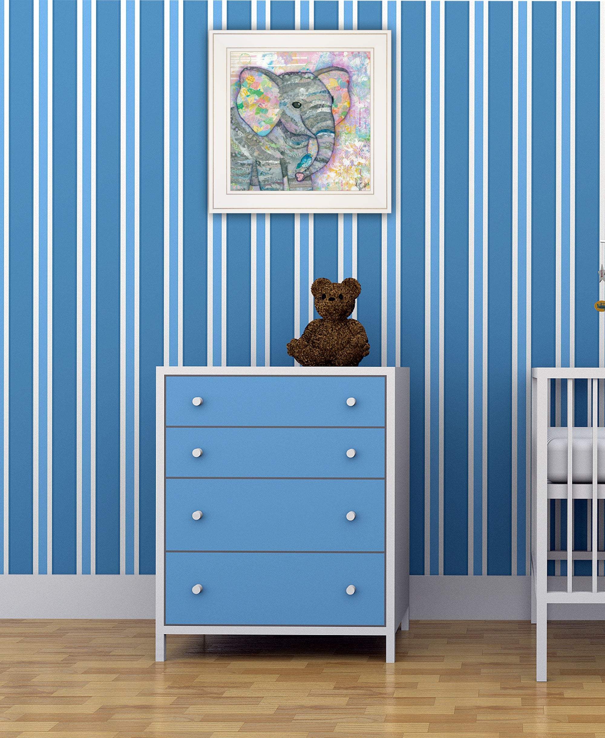 Elephant I 2 White Framed Print Wall Art - Image 4
