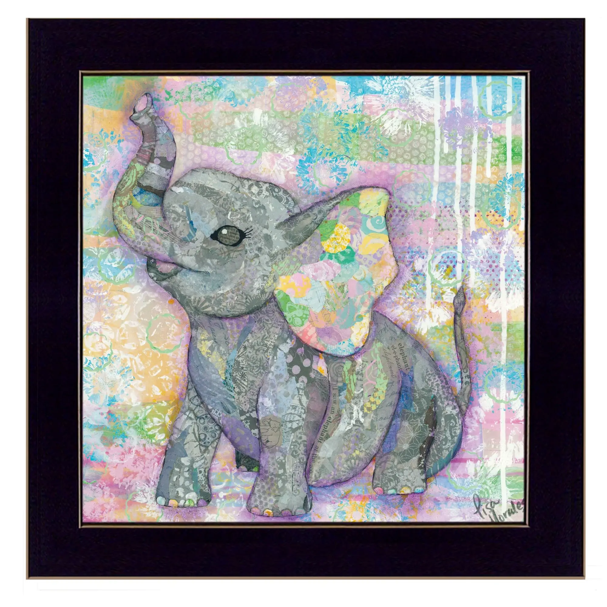 Elephant II 1 Black Framed Print Wall Art - Image 2