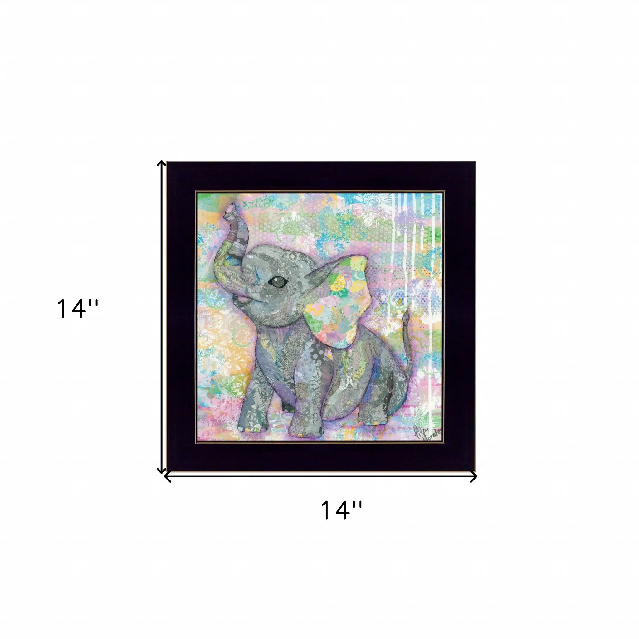 Elephant II 1 Black Framed Print Wall Art - Image 5