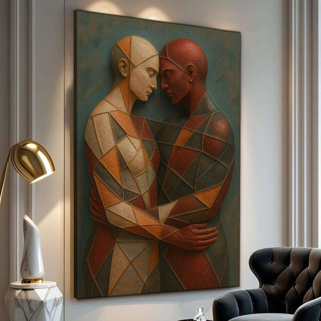 Embrace of Geometry Abstract Wall Art III - Image 4