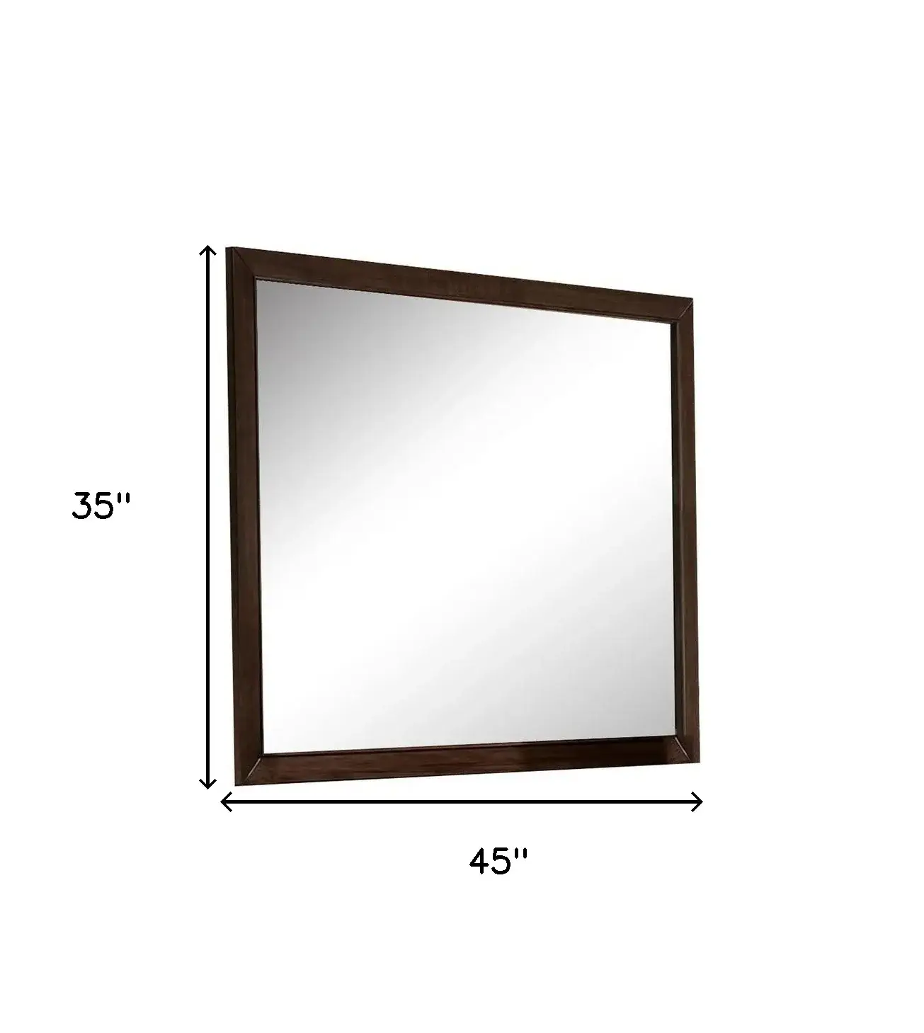 Espresso Wooden Rectangular Vanity Mirror - Image 4