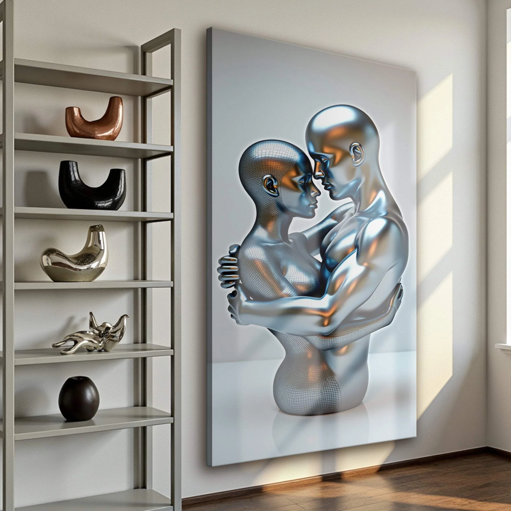 Eternal Love Figure Abstract Wall Art II - Image 2