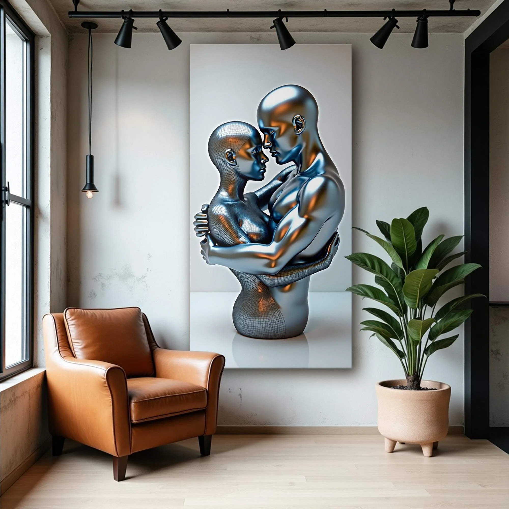 Eternal Love Figure Abstract Wall Art II - Image 3