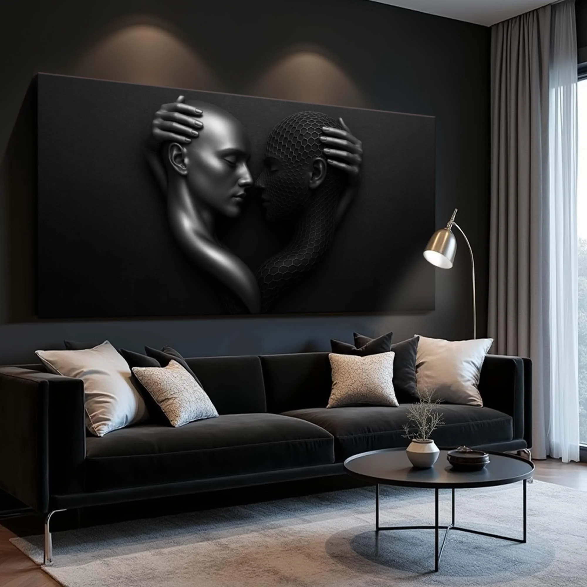 Eternal Love Figure Abstract Wall Art III - Image 2