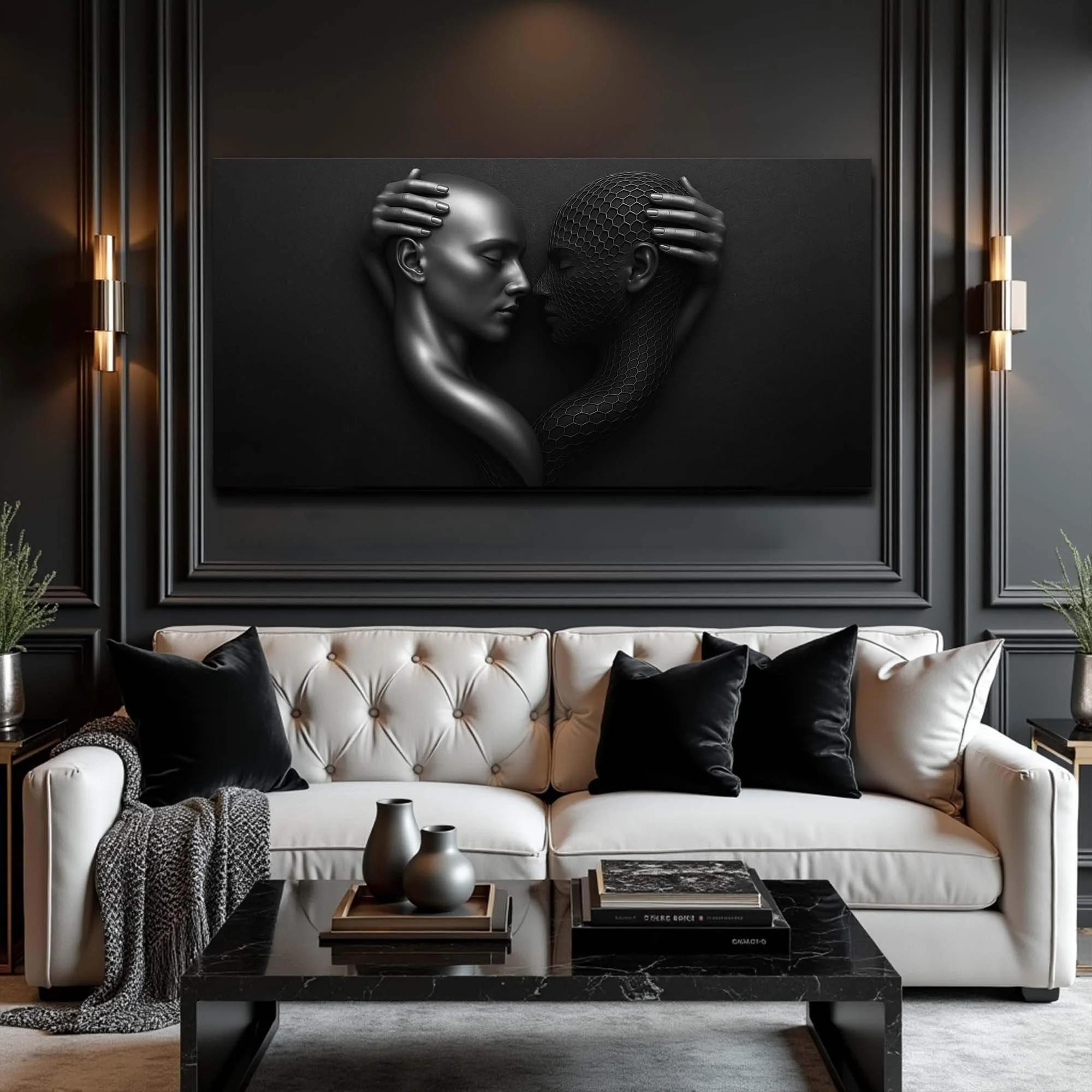 Eternal Love Figure Abstract Wall Art III - Image 3