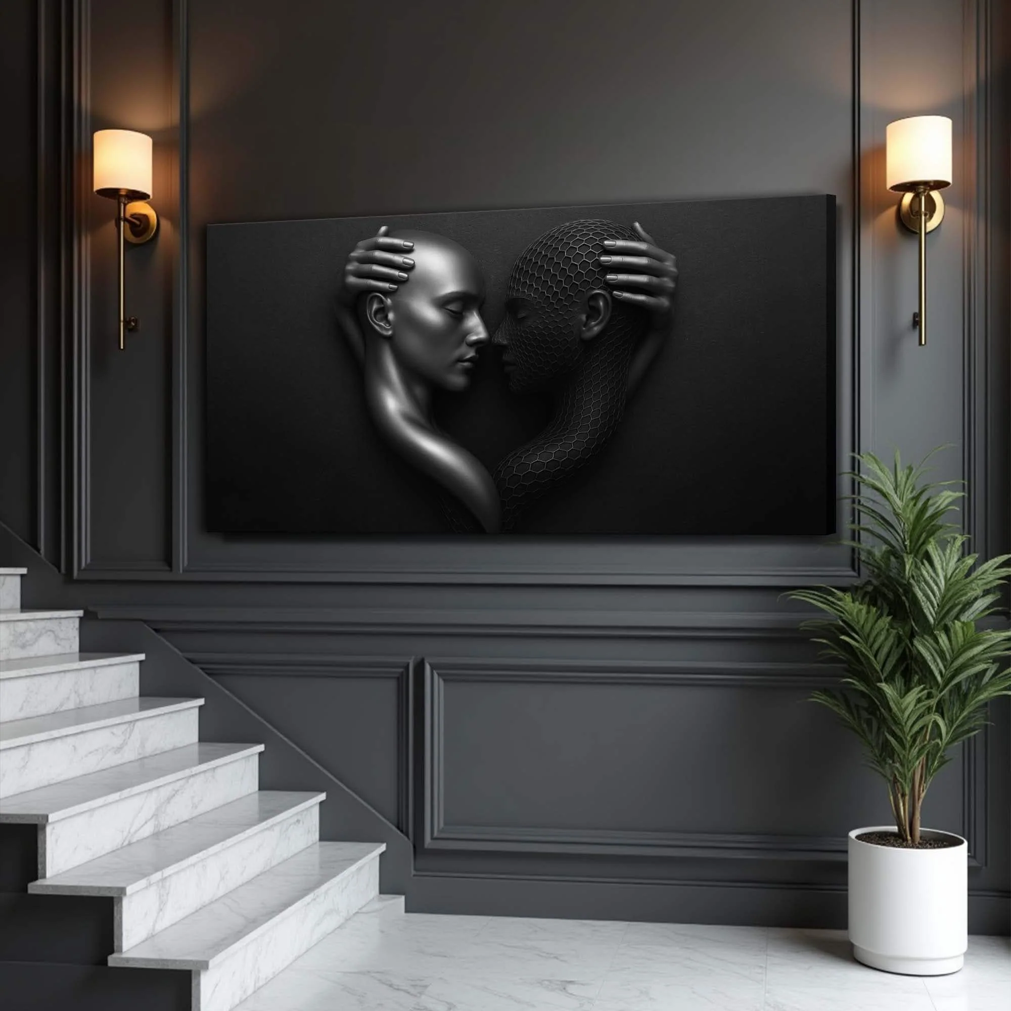 Eternal Love Figure Abstract Wall Art III - Image 4