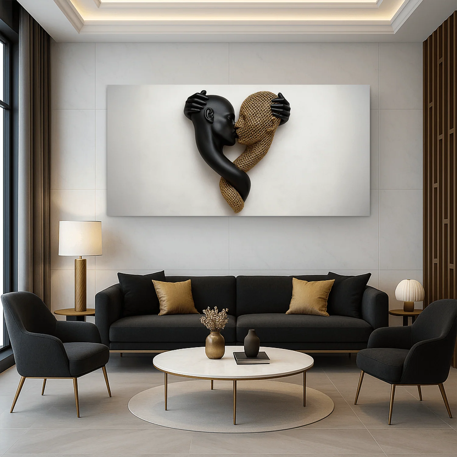 Eternal Love Figure Abstract Wall Art IV - Image 3