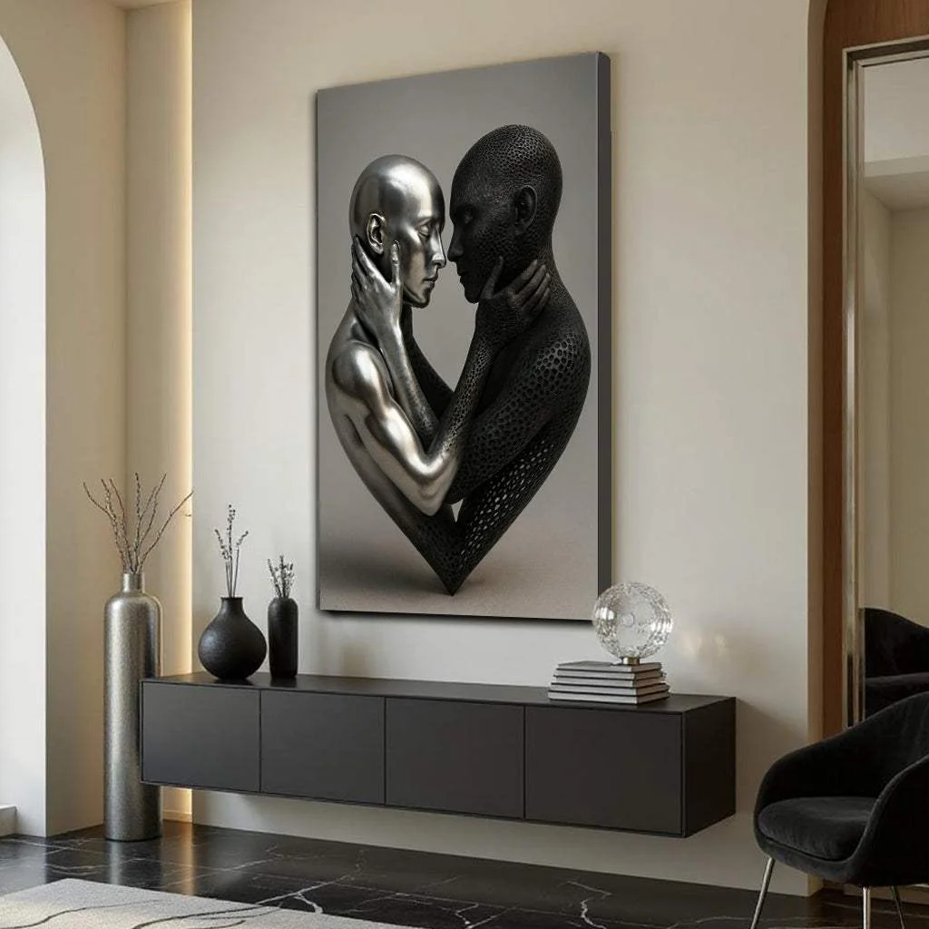 Eternal Love Figure Abstract Wall Art VIII - Image 2