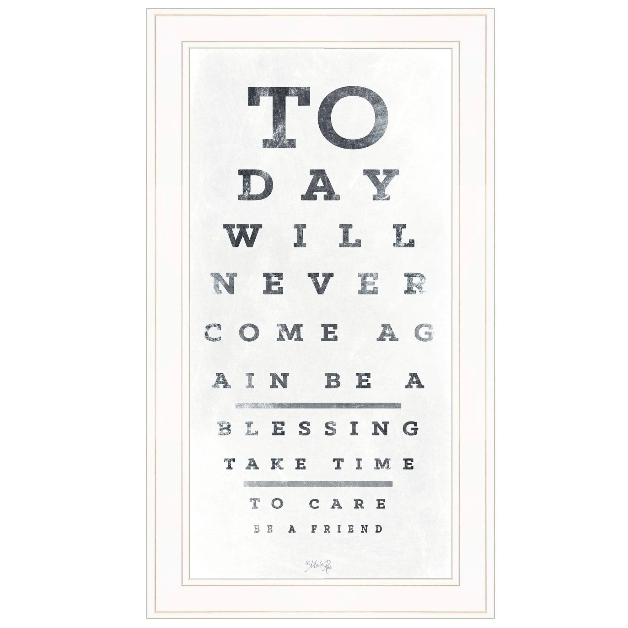 Eye Chart I 2 White Framed Print Wall Art - Image 2