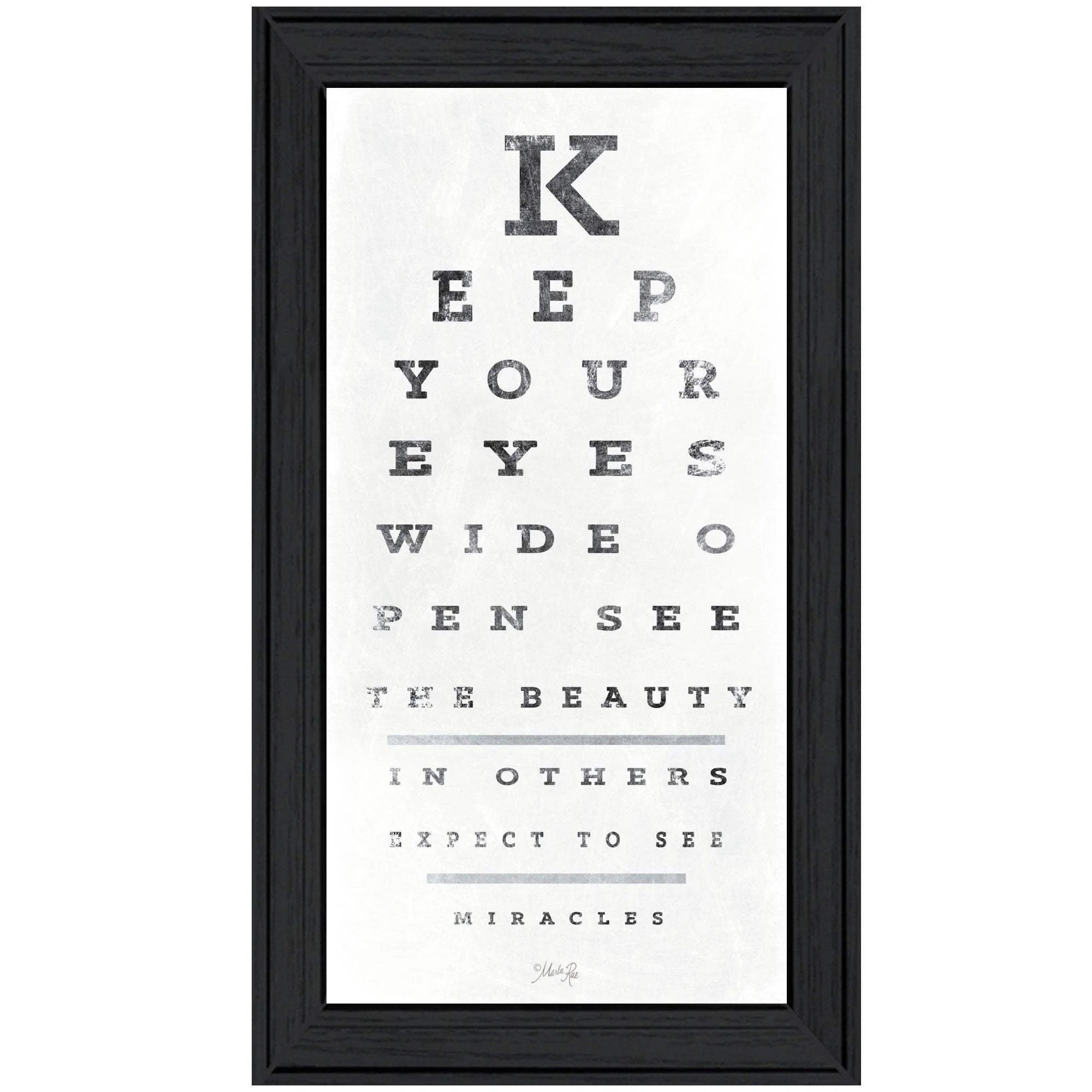 Eye Chart II 1 Black Framed Print Wall Art - Image 2