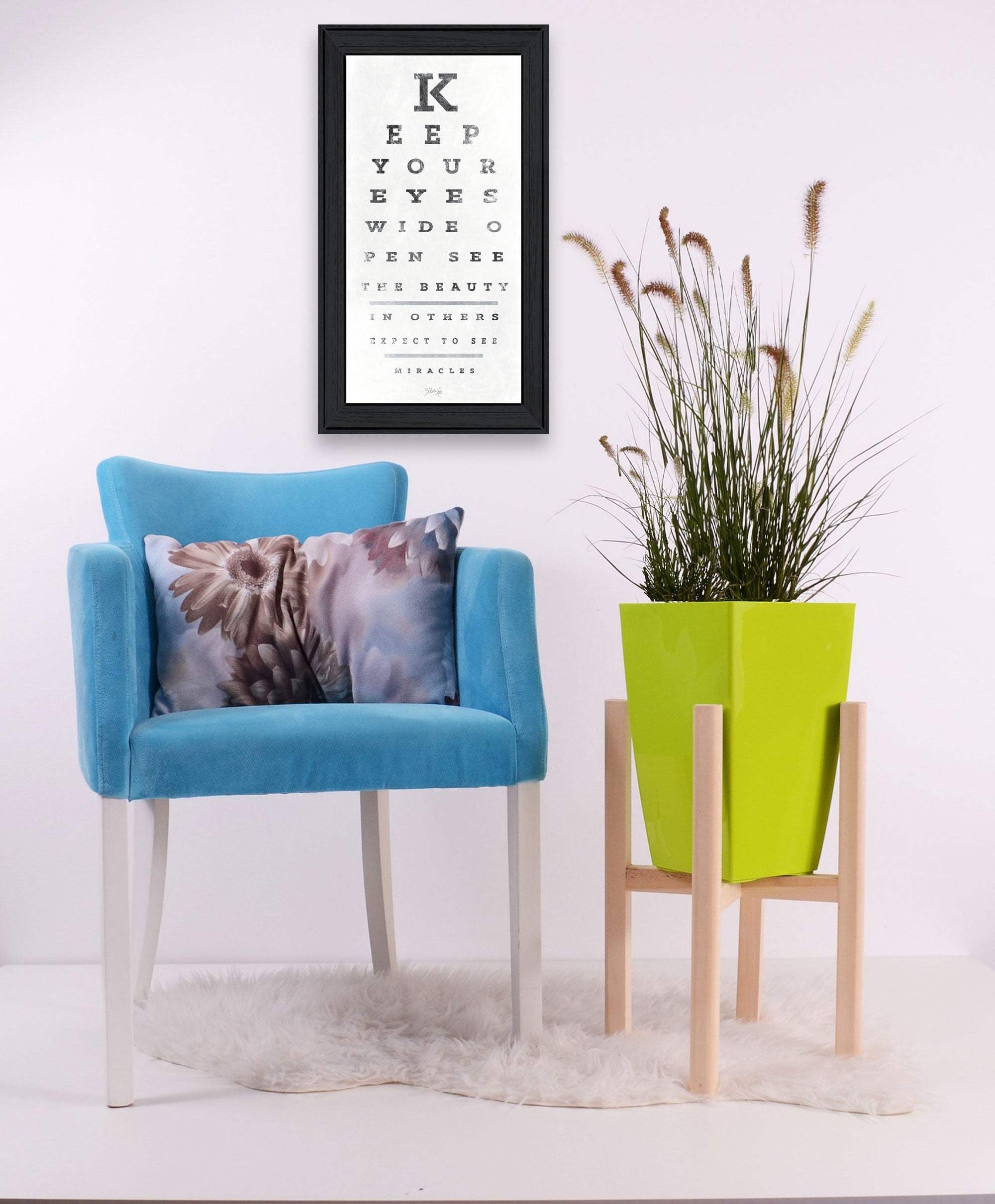 Eye Chart II 1 Black Framed Print Wall Art - Image 4