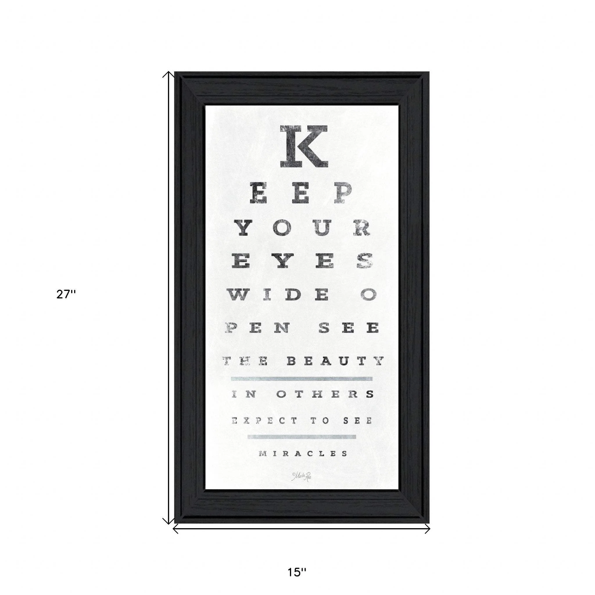 Eye Chart II 1 Black Framed Print Wall Art - Image 5