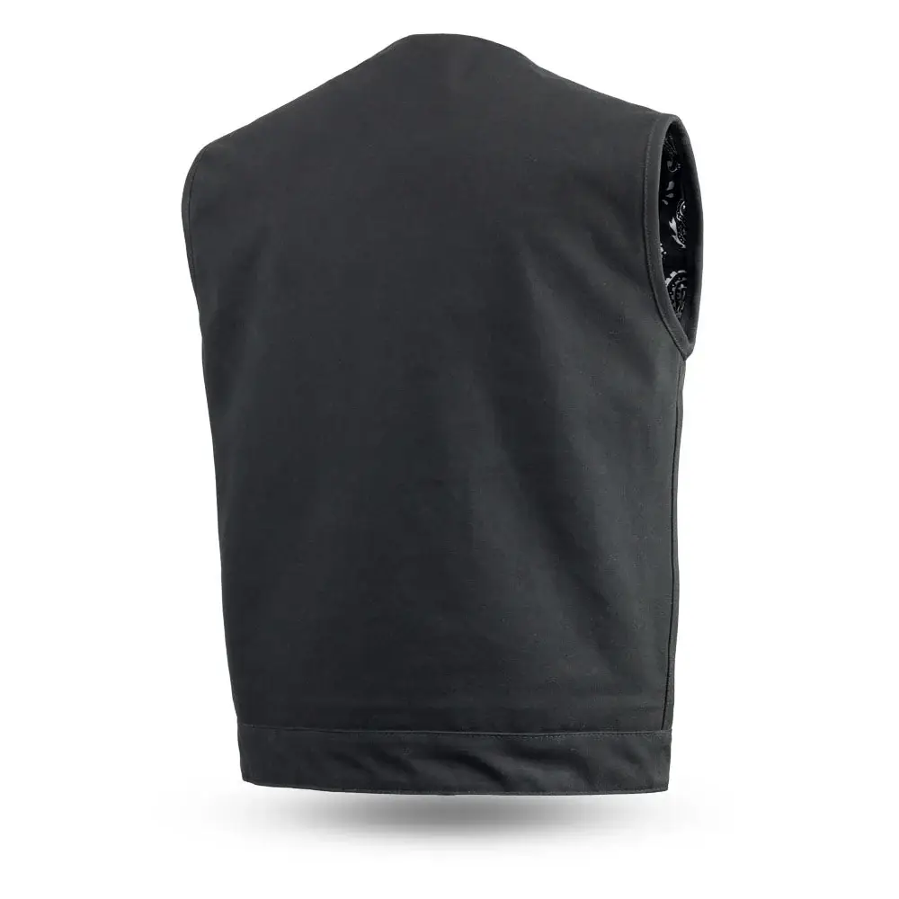 Fairfax V2 Men's Motorcycle Canvas Vest - Image 2