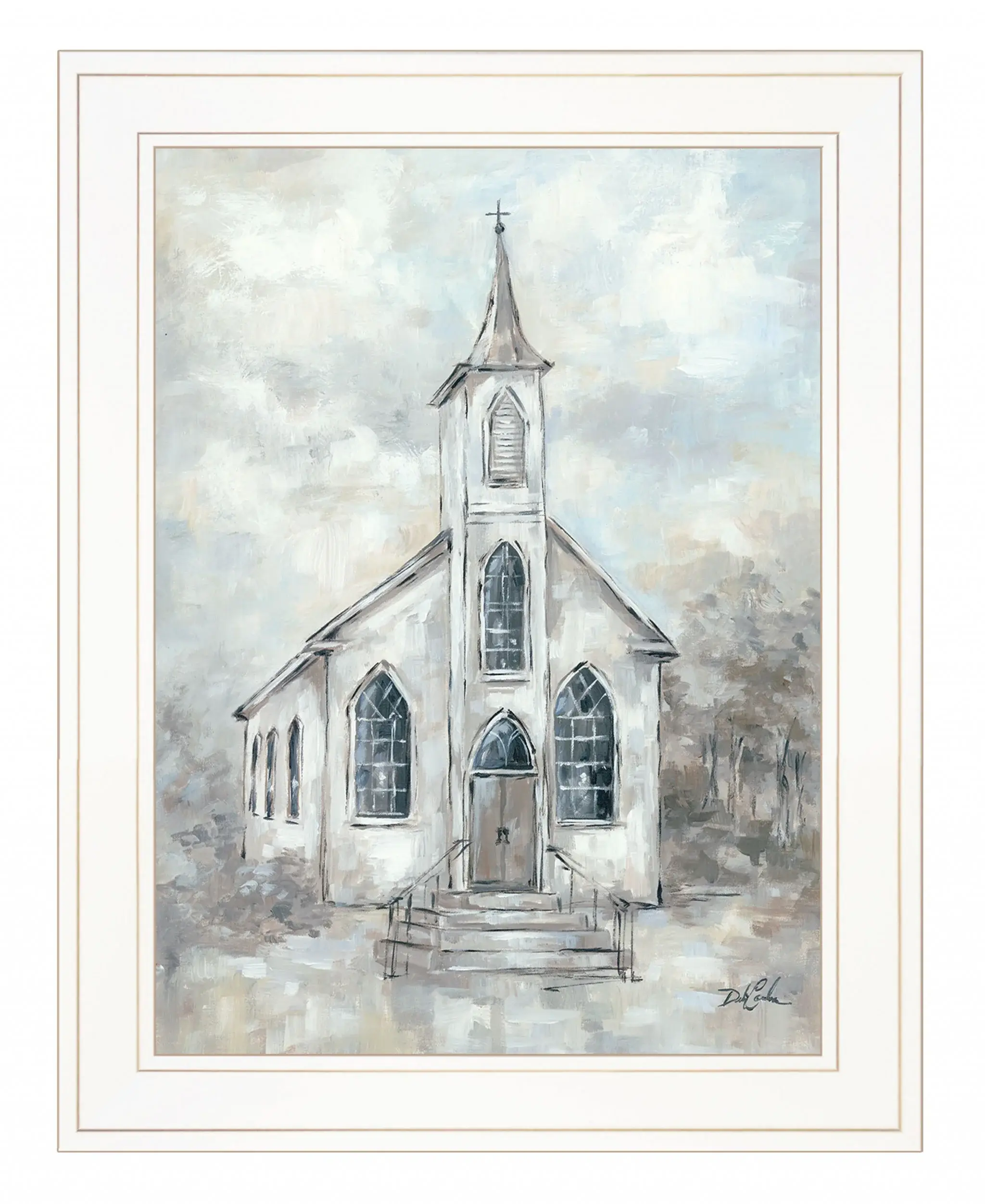 Faith 3 White Framed Print Wall Art - Image 2