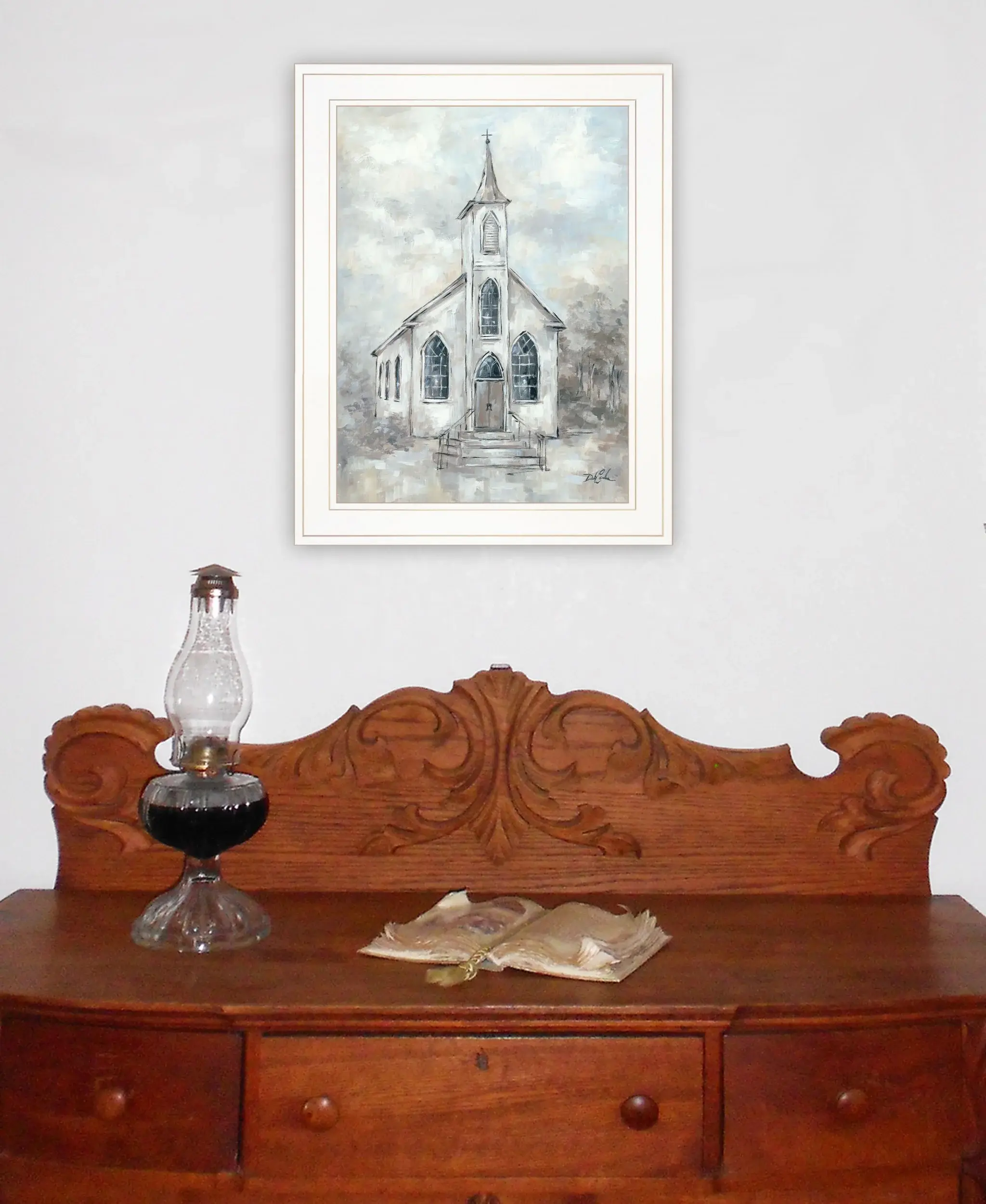 Faith 3 White Framed Print Wall Art - Image 5