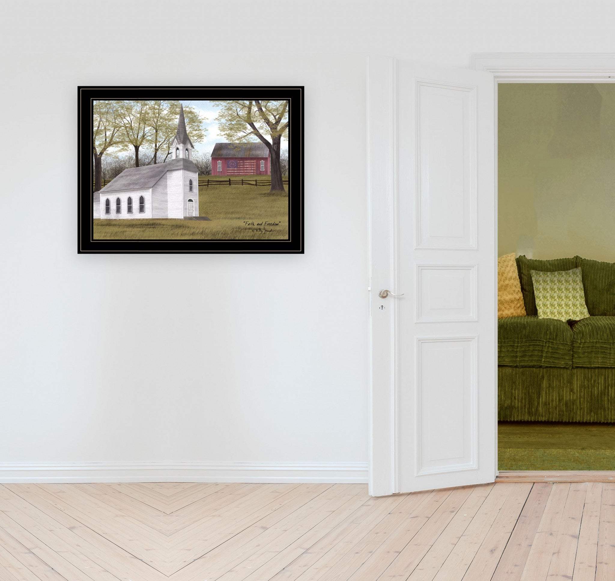 Faith and Freedom 5 Black Framed Print Wall Art - Image 4