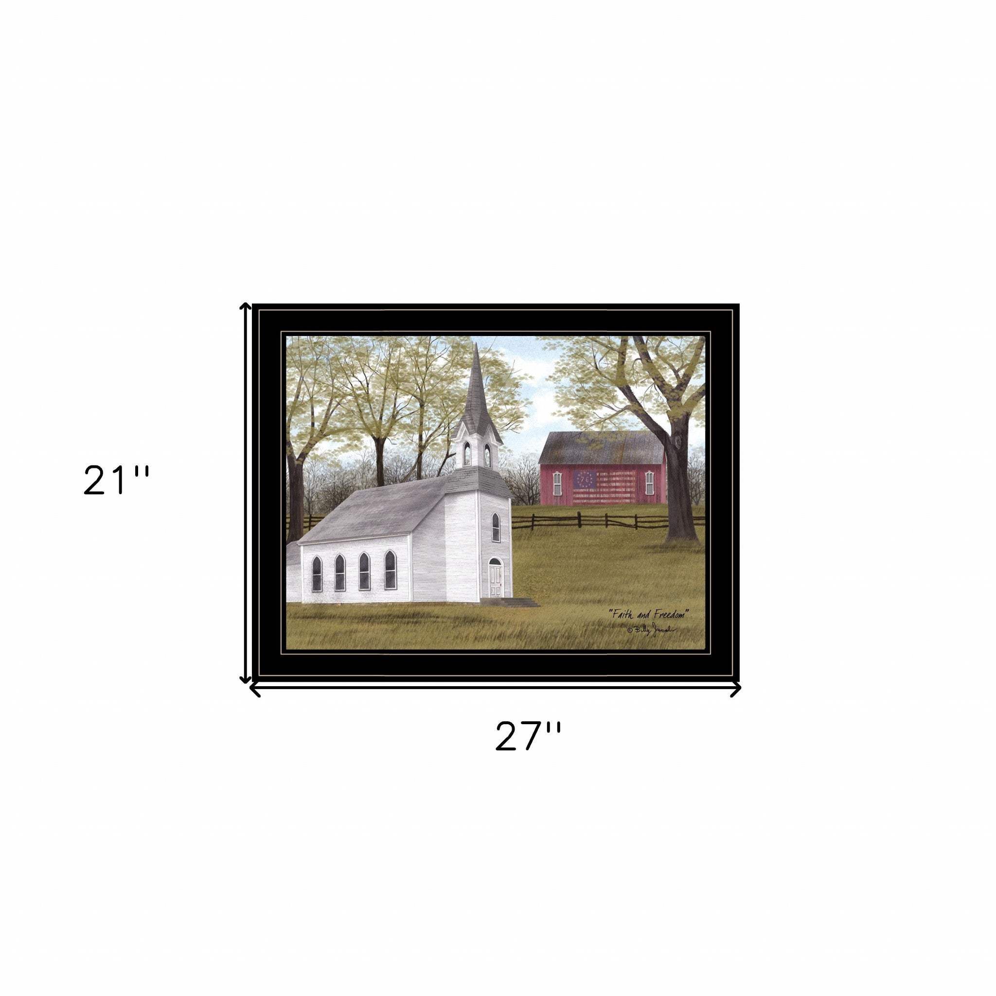 Faith and Freedom 5 Black Framed Print Wall Art - Image 6