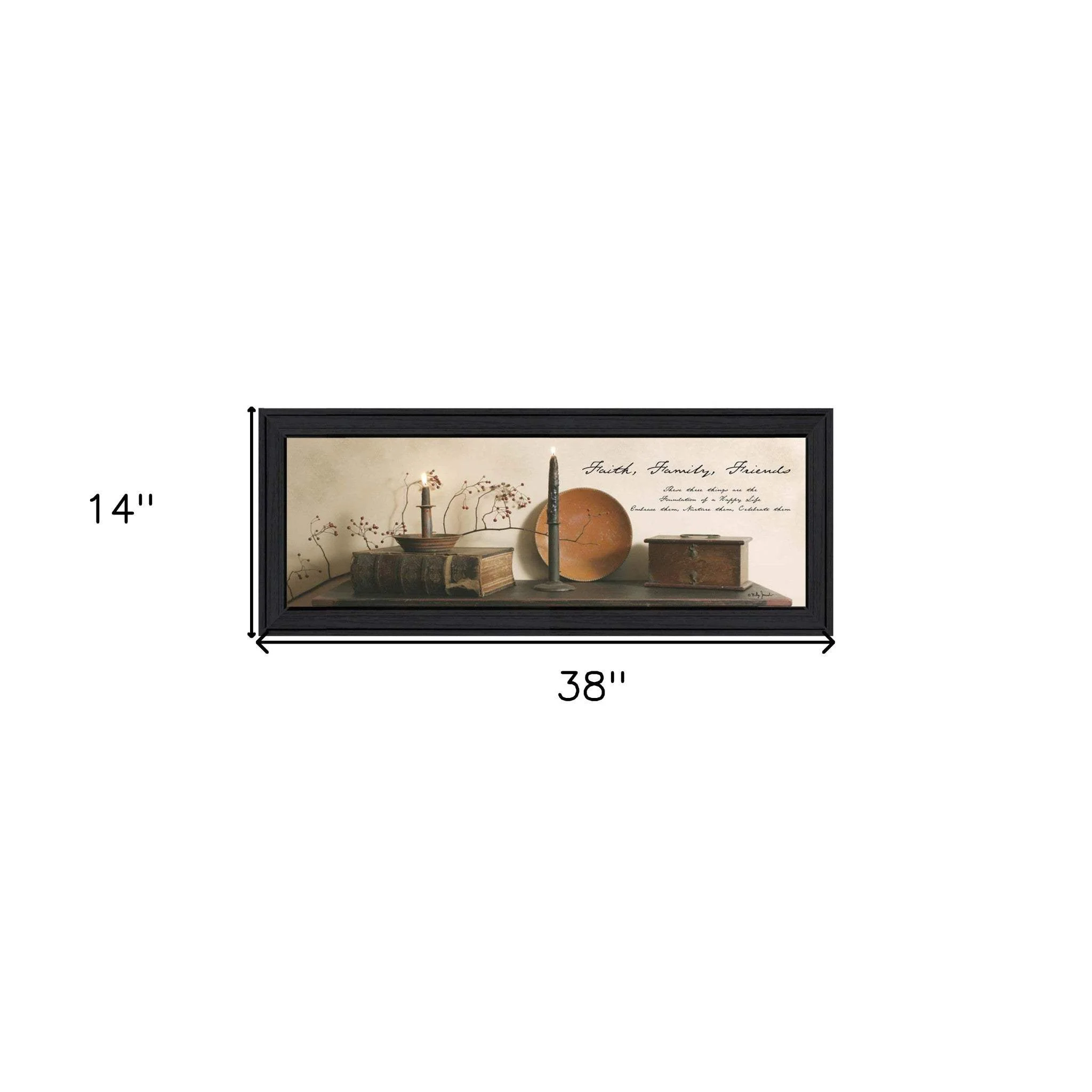 Faith Family and Friends Black Framed Print Wall Art - Image 7