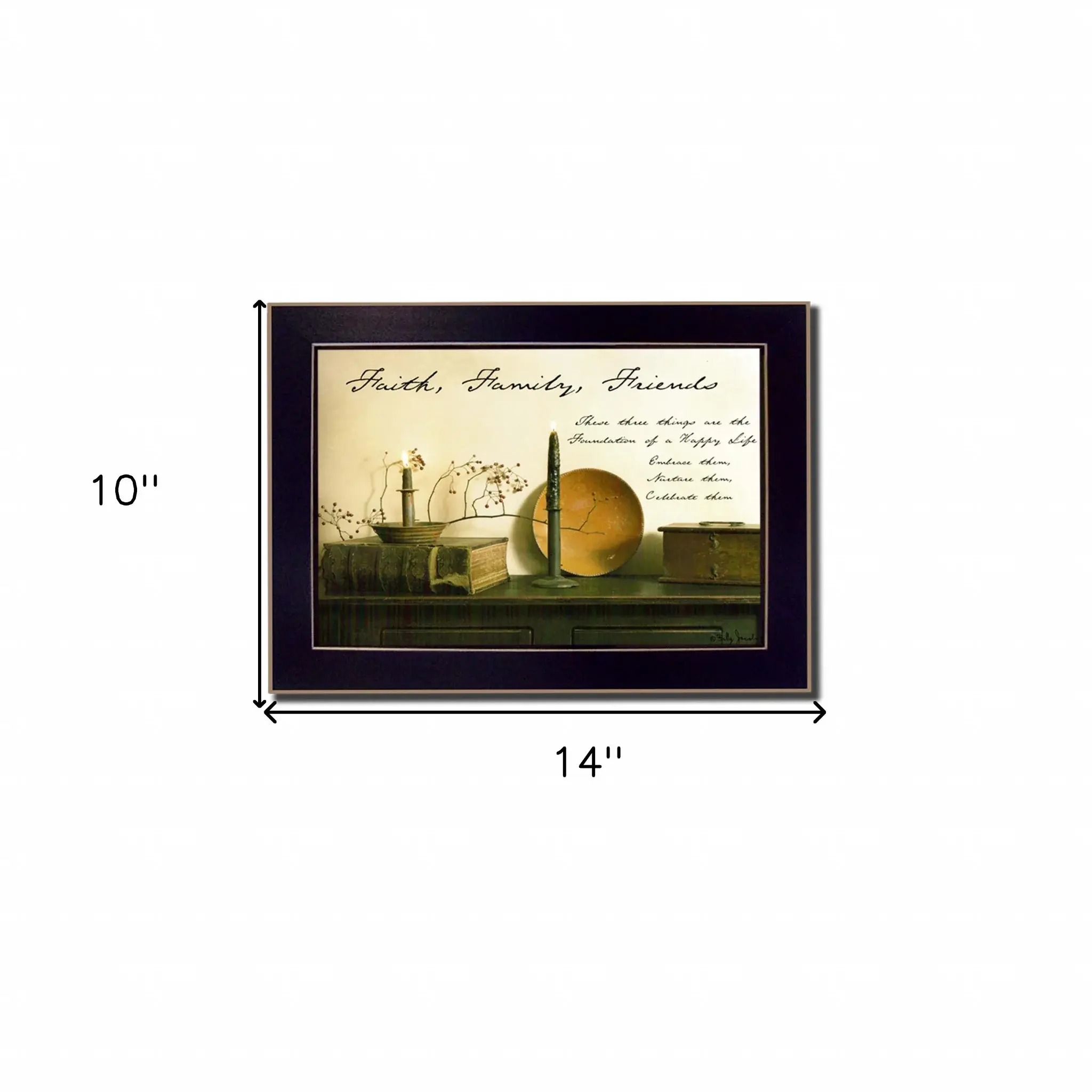 Faith Family and Friends Black Framed Print Wall Art - Image 5