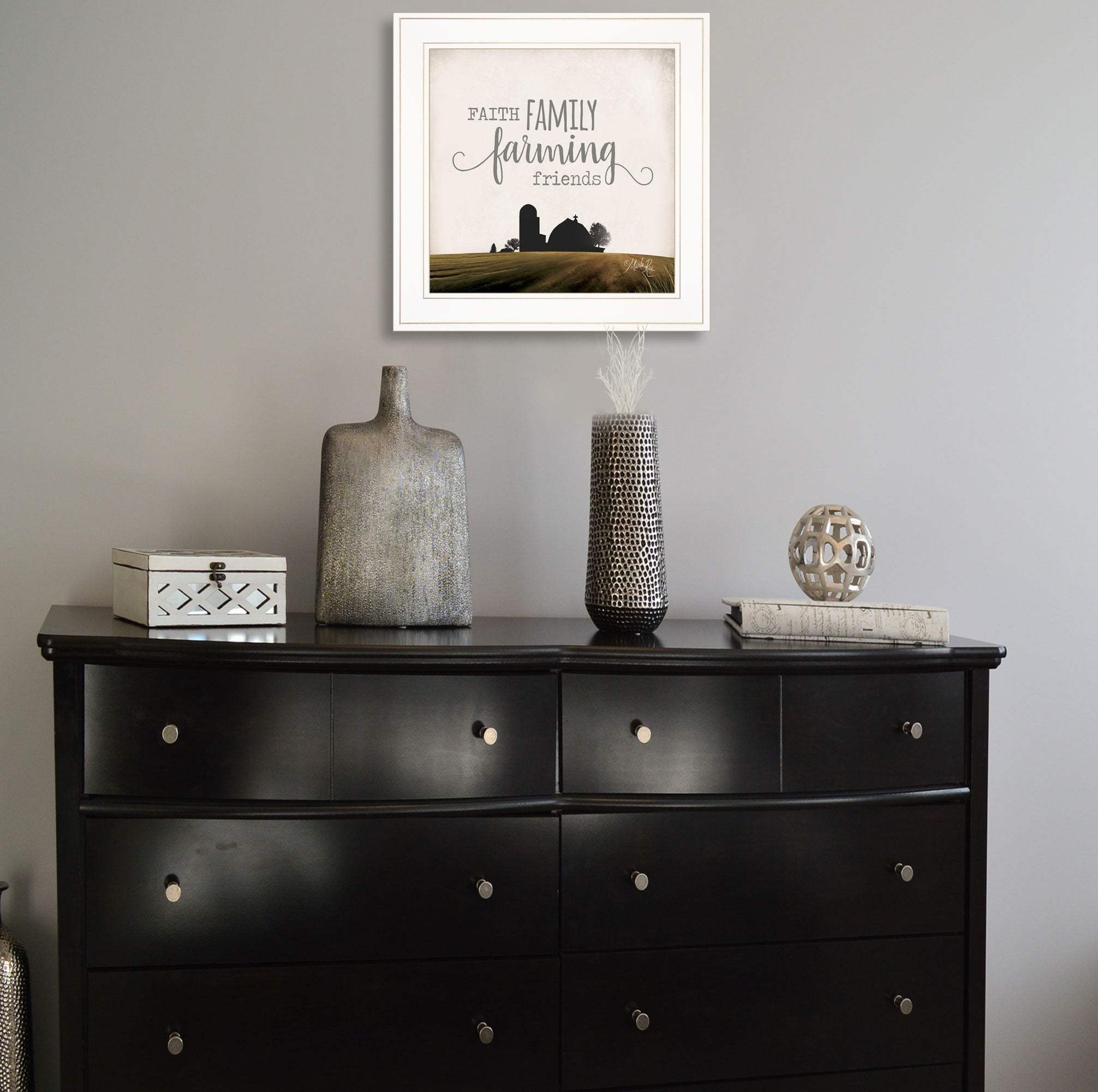 Faith Family Farming Friends 1 White Framed Print Wall Art - Image 4