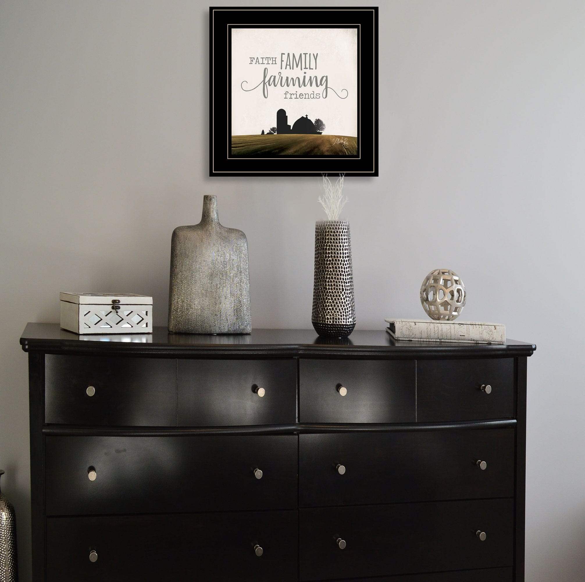 Faith Family Farming Friends 2 Black Framed Print Wall Art - Image 4