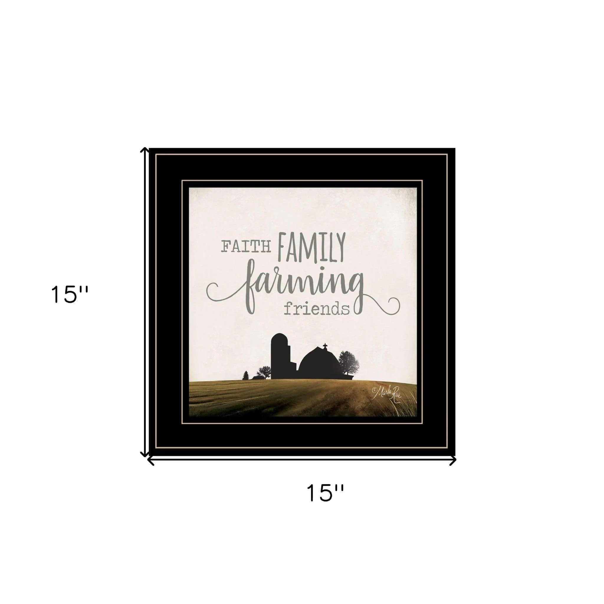 Faith Family Farming Friends 2 Black Framed Print Wall Art - Image 5