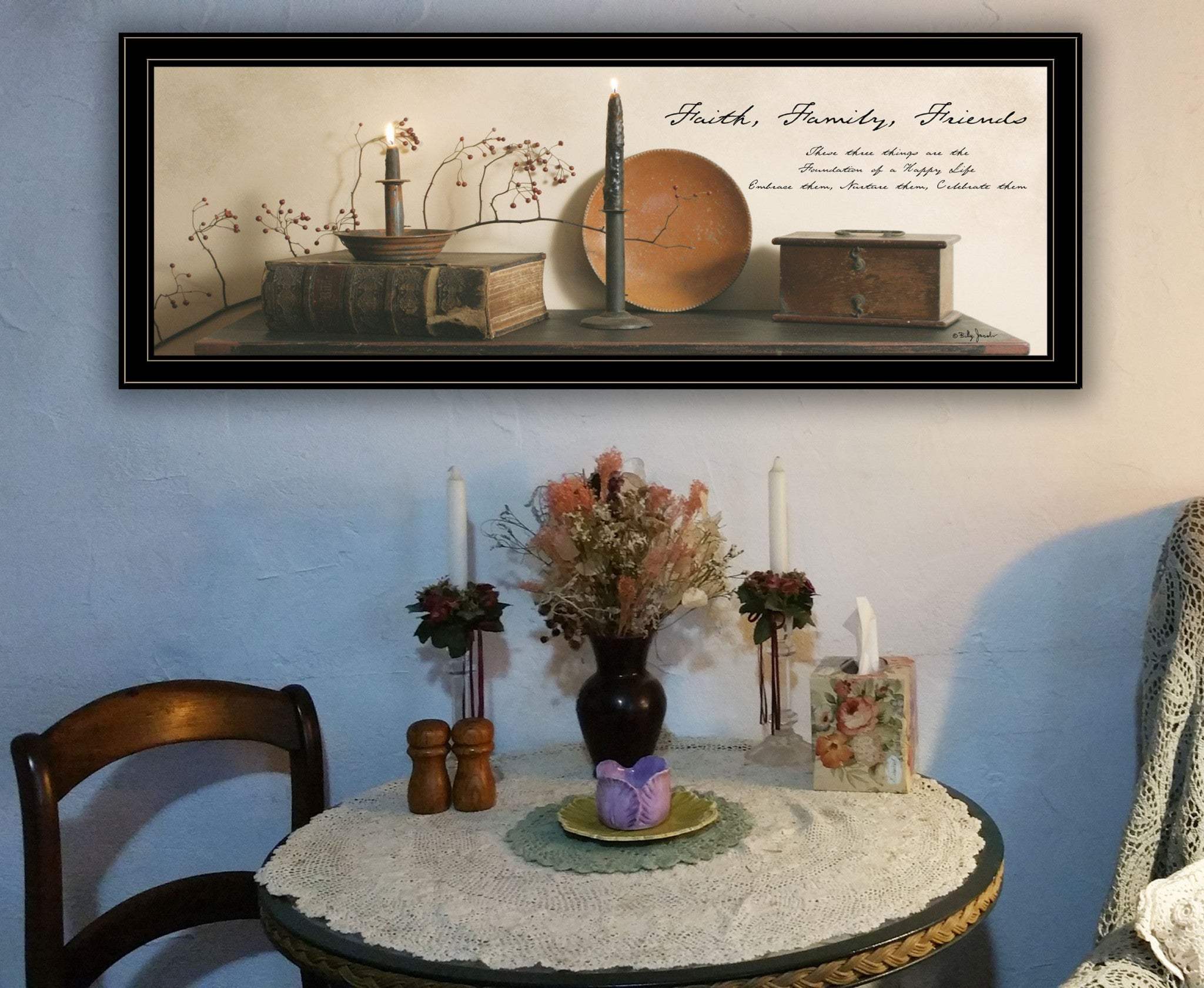 Faith Family Friends 2 Black Framed Print Wall Art - Image 4