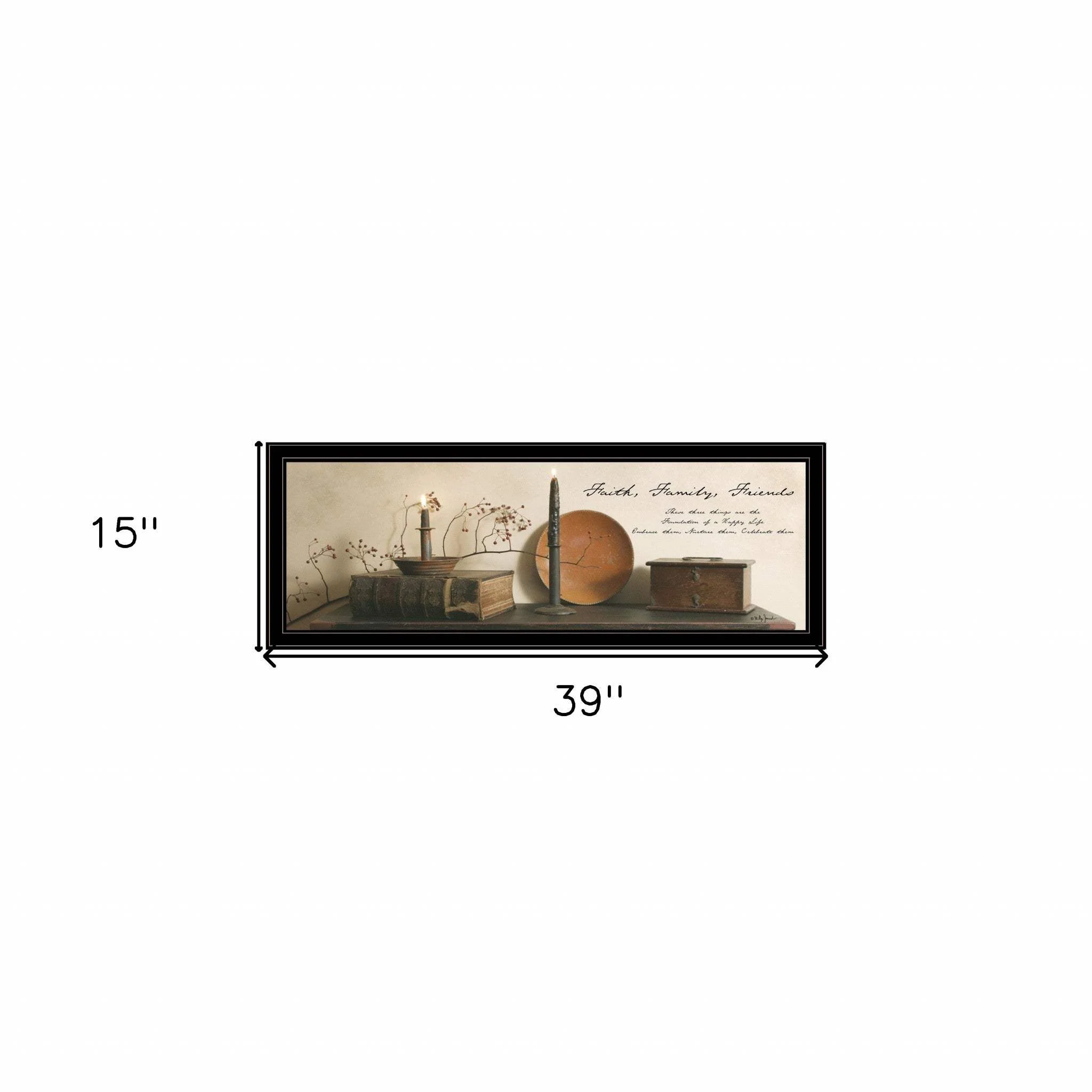 Faith Family Friends 2 Black Framed Print Wall Art - Image 5