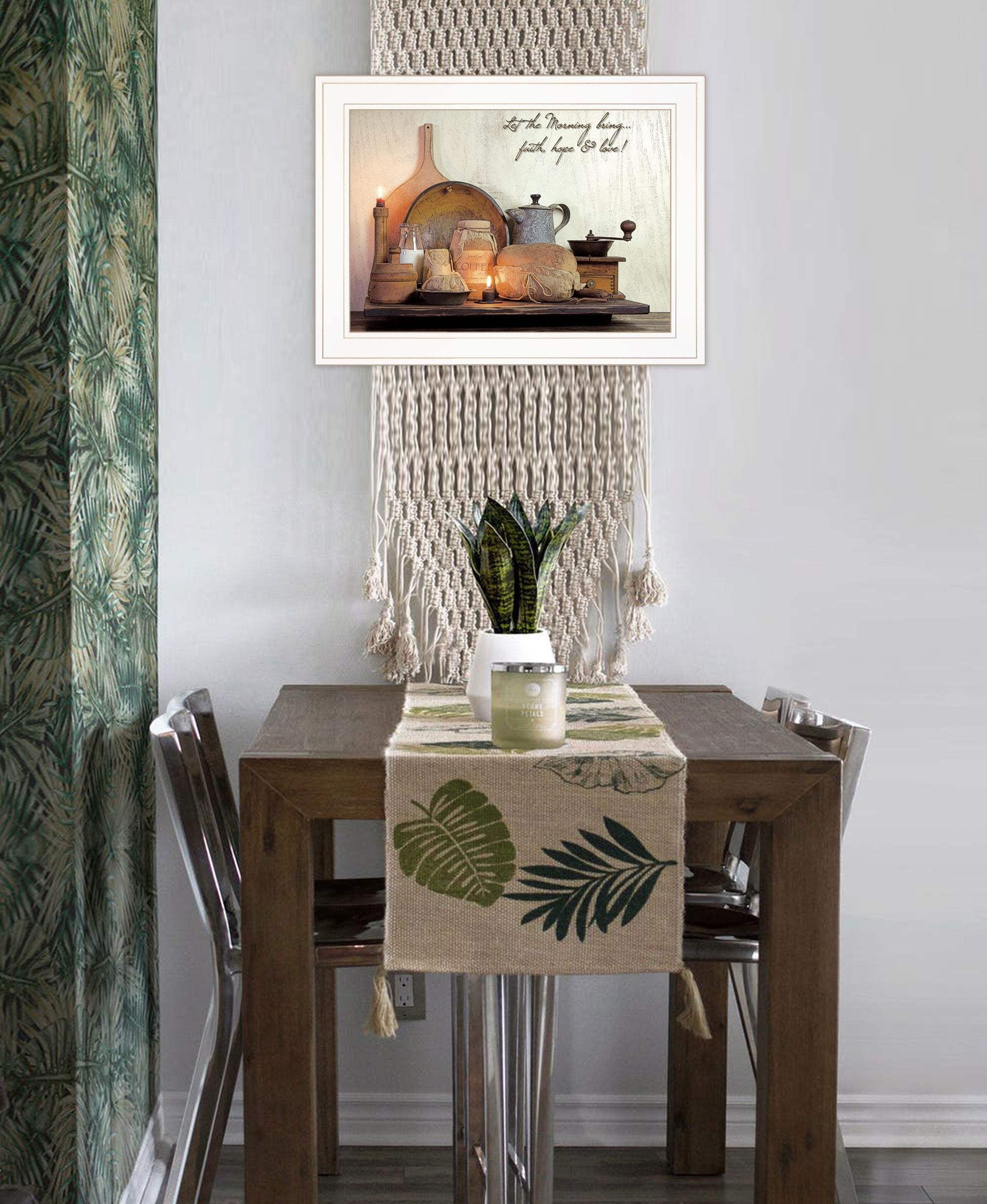 Faith Hope and Love 1 White Framed Print Kitchen Wall Art - Image 5