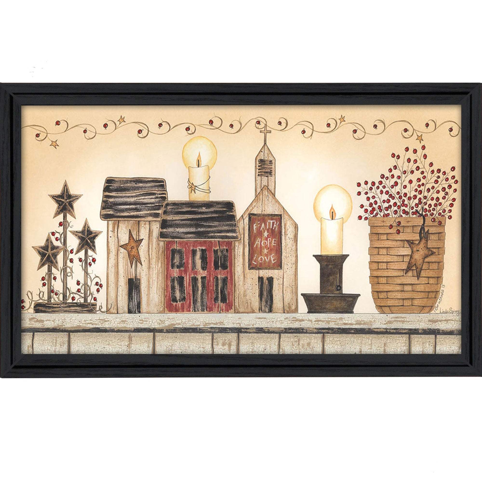 Faith Hope and Love 2 Black Framed Print Wall Art - Image 2