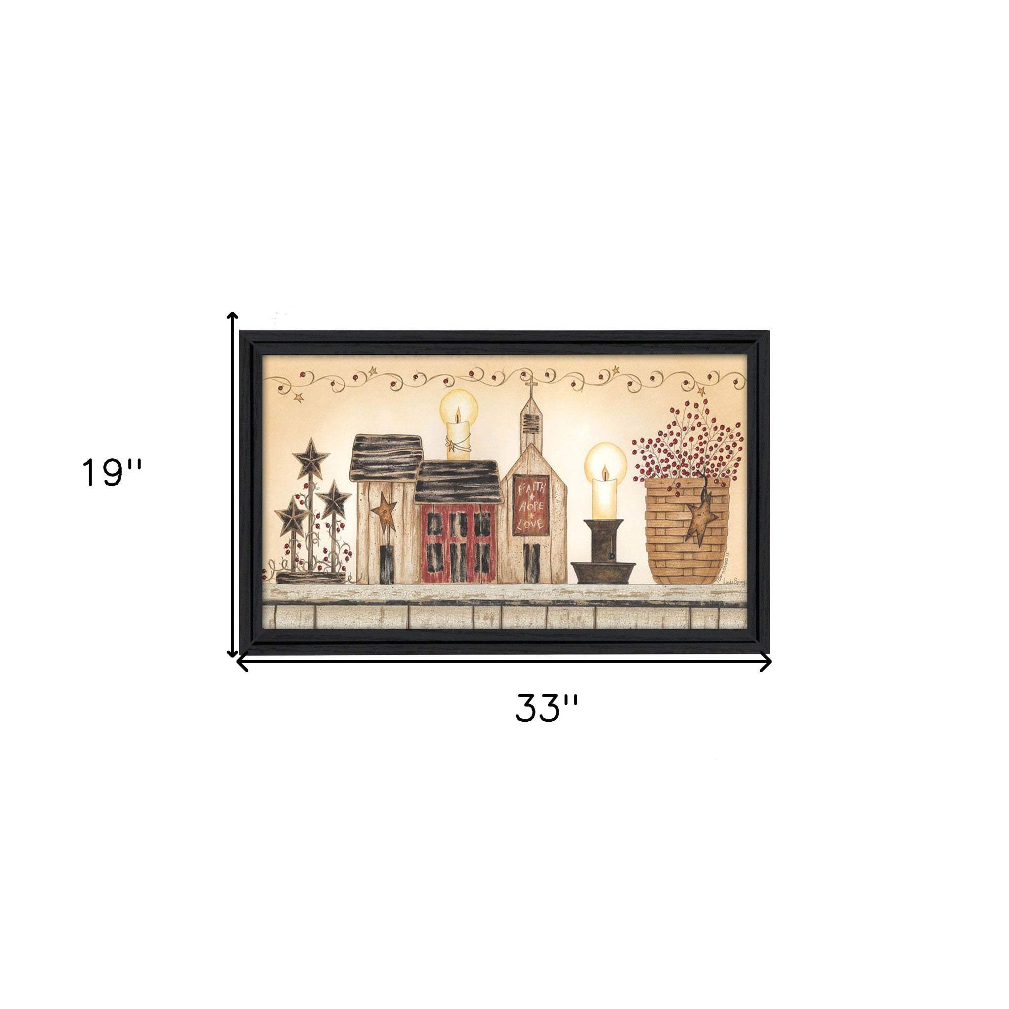 Faith Hope and Love 2 Black Framed Print Wall Art - Image 8
