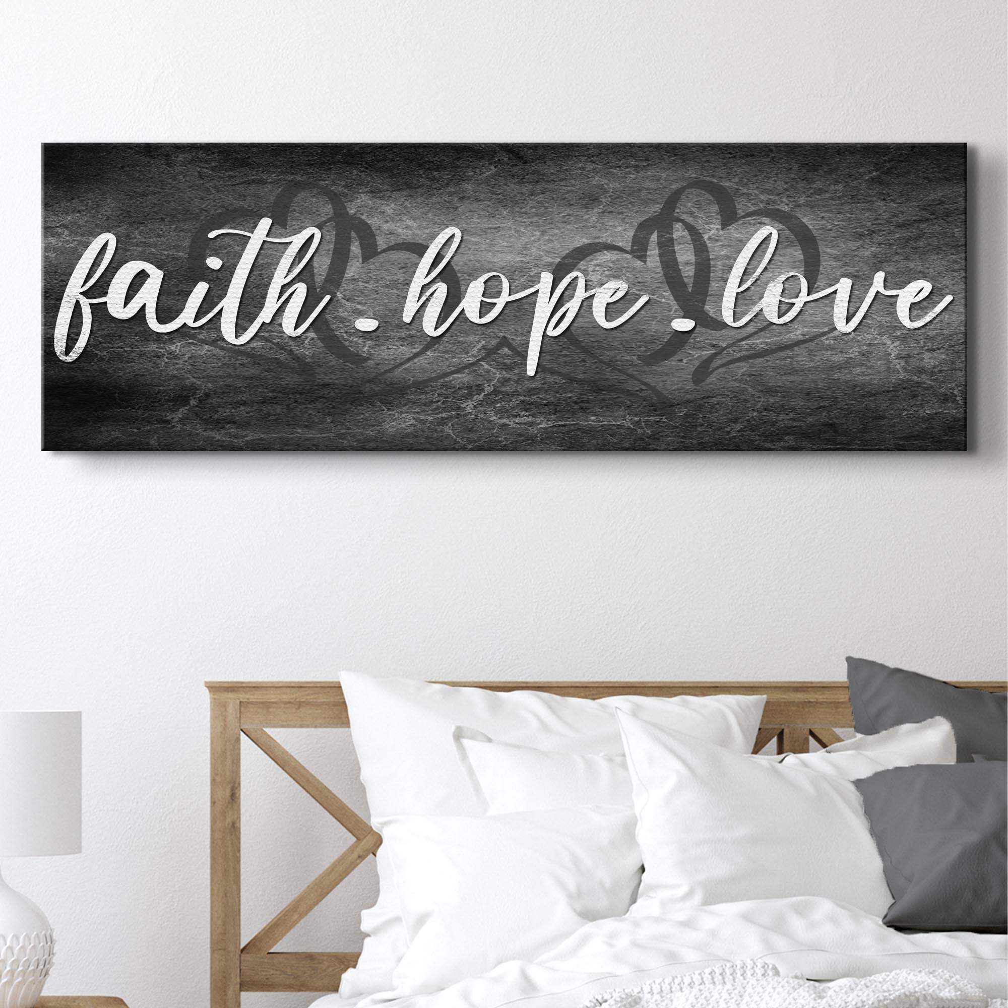 Faith, Hope, and Love Sign - Essential Christian Wall Art , Christian Home Decor, religious artwork - Image 2