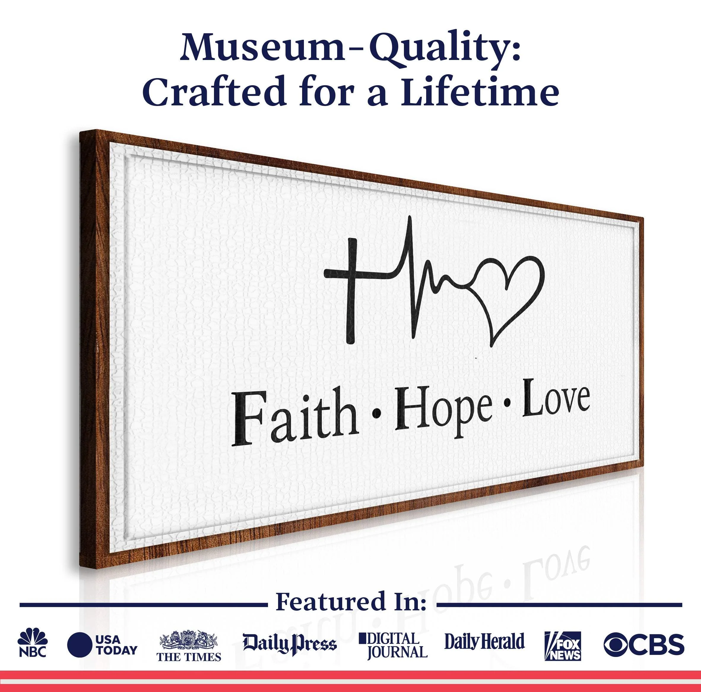 Faith, Hope, Love Faith Wall Art - Image 6