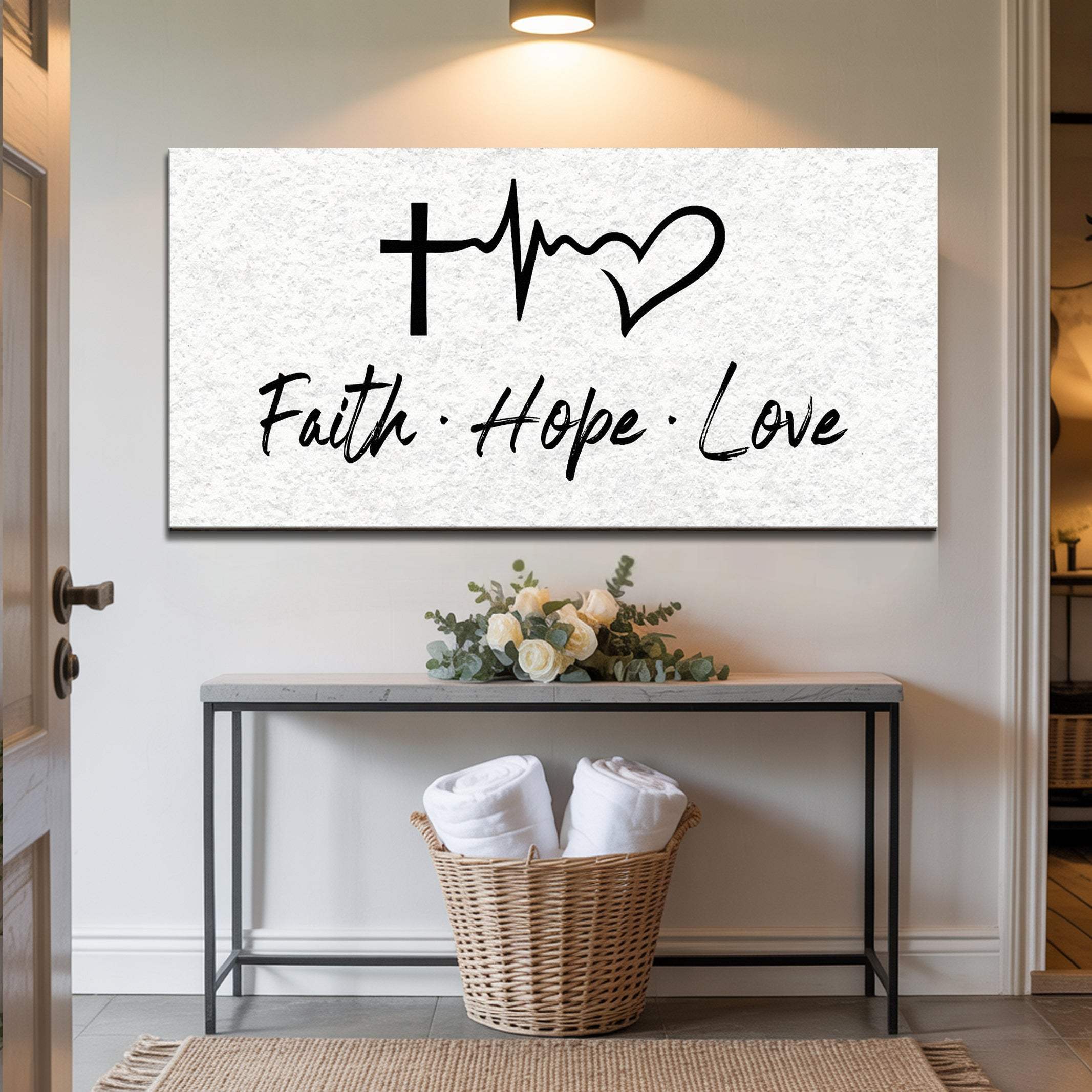 Faith, Hope, Love Faith Wall Art II - Image 3