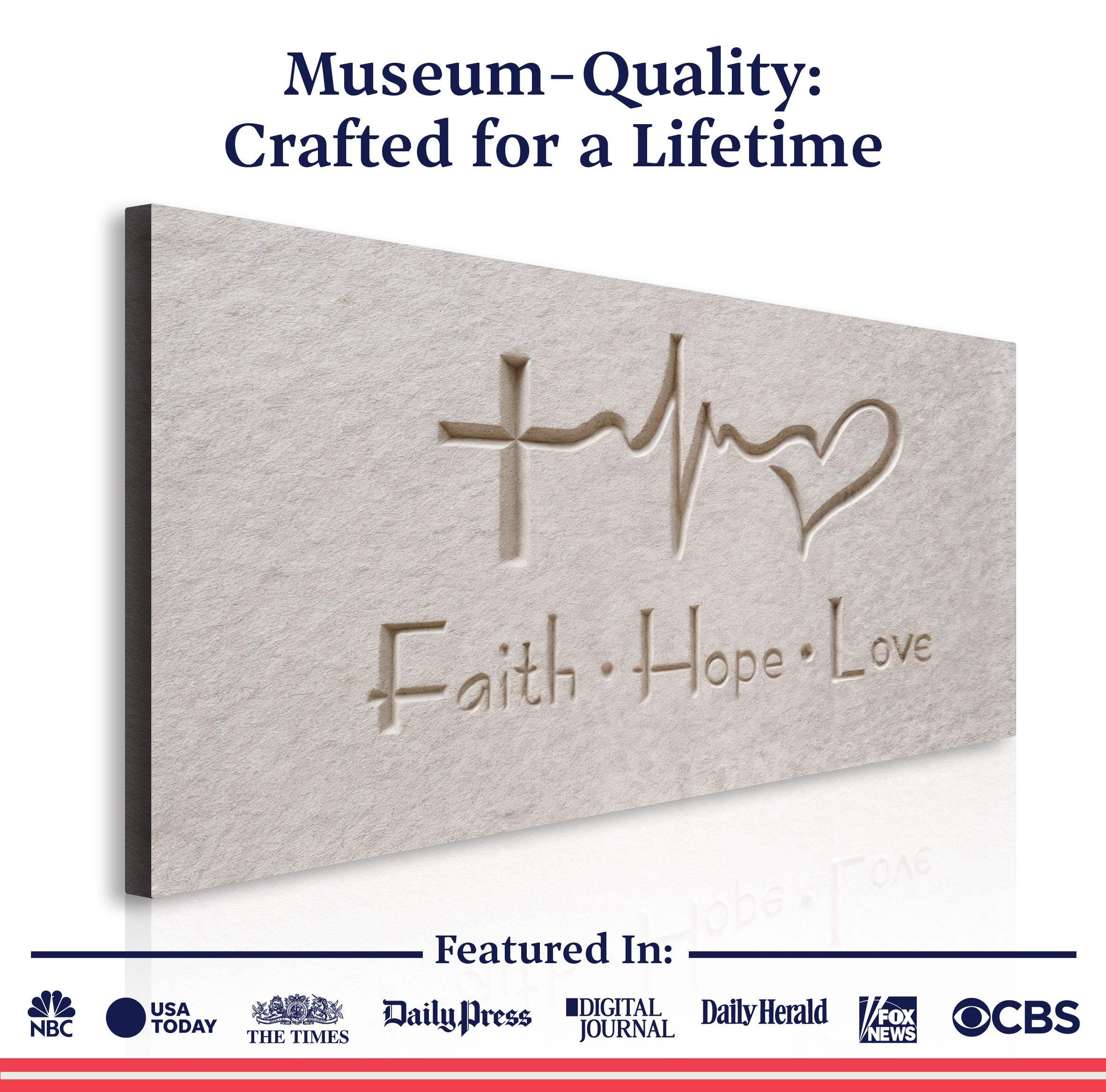 Faith, Hope, Love Faith Wall Art IV - Image 6