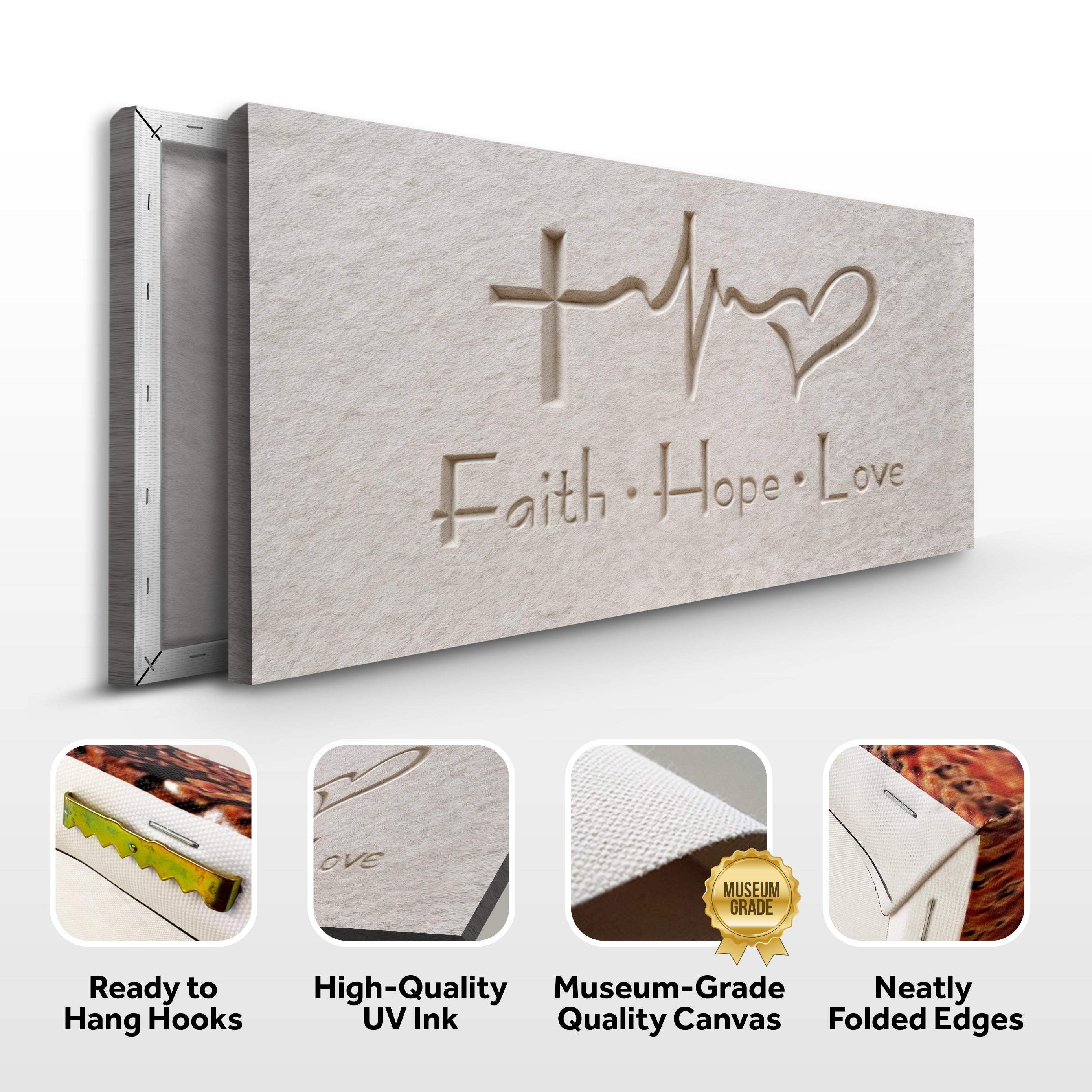 Faith, Hope, Love Faith Wall Art IV - Image 8