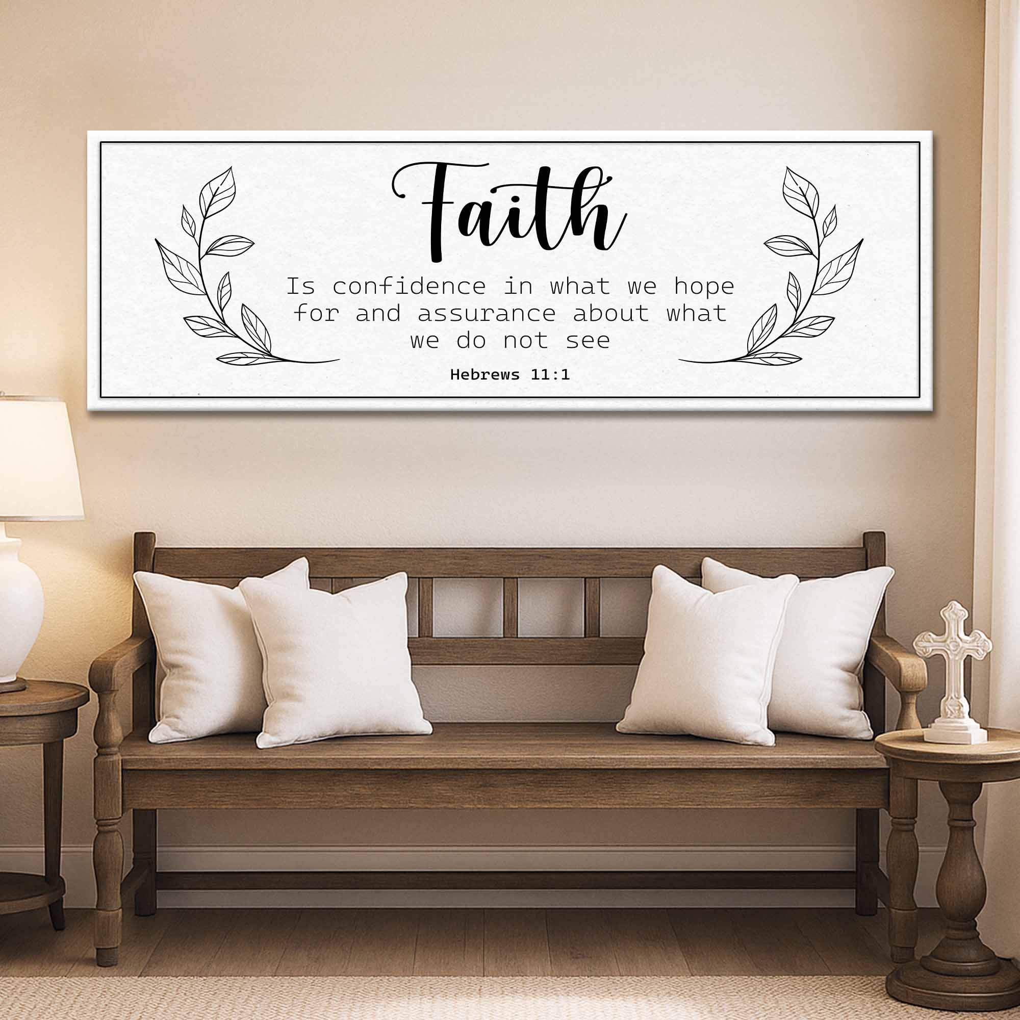 Faith Is Confidence - Hebrews 11:1 Faith Sign - Image 2