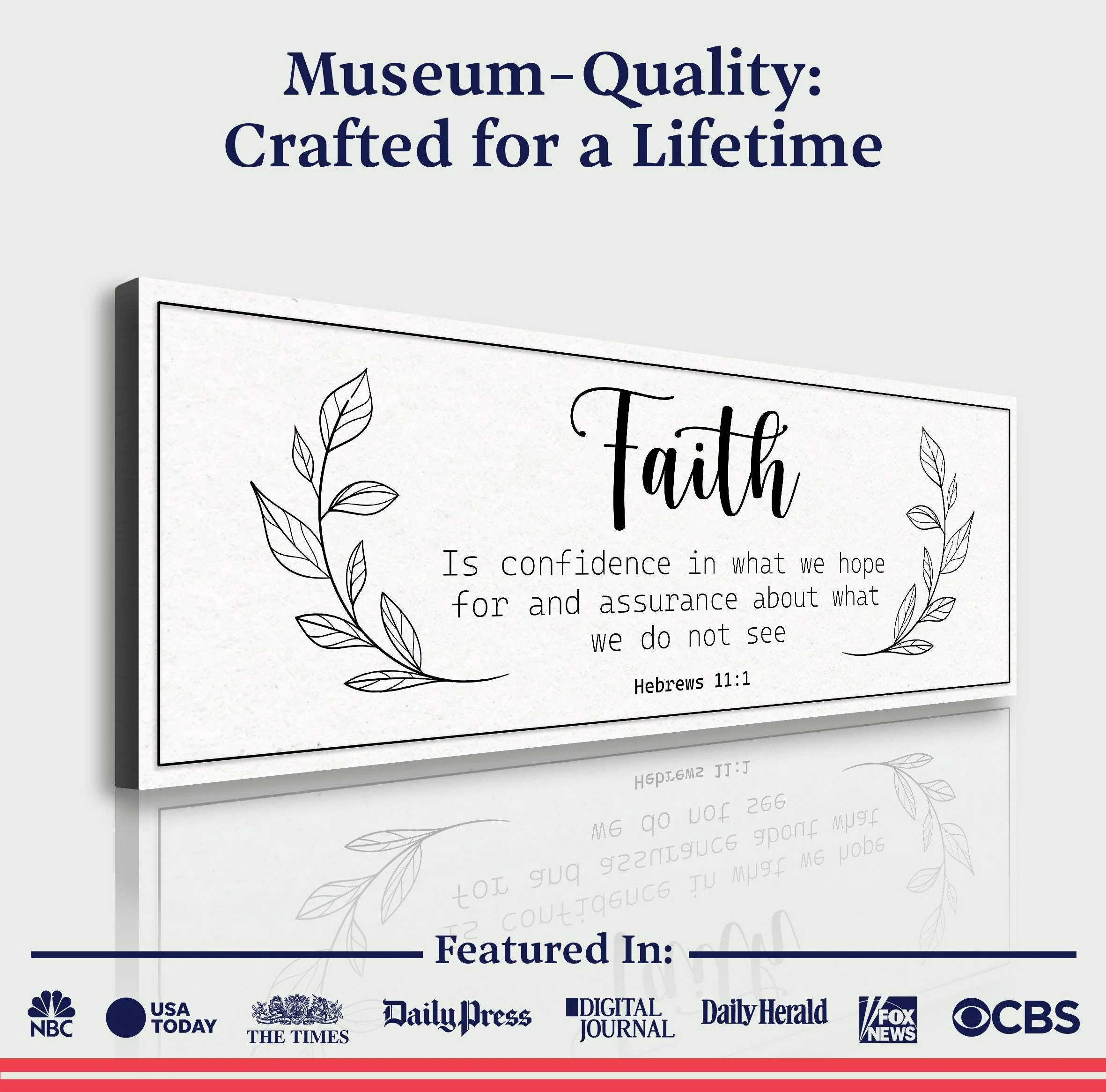 Faith Is Confidence - Hebrews 11:1 Faith Sign - Image 6