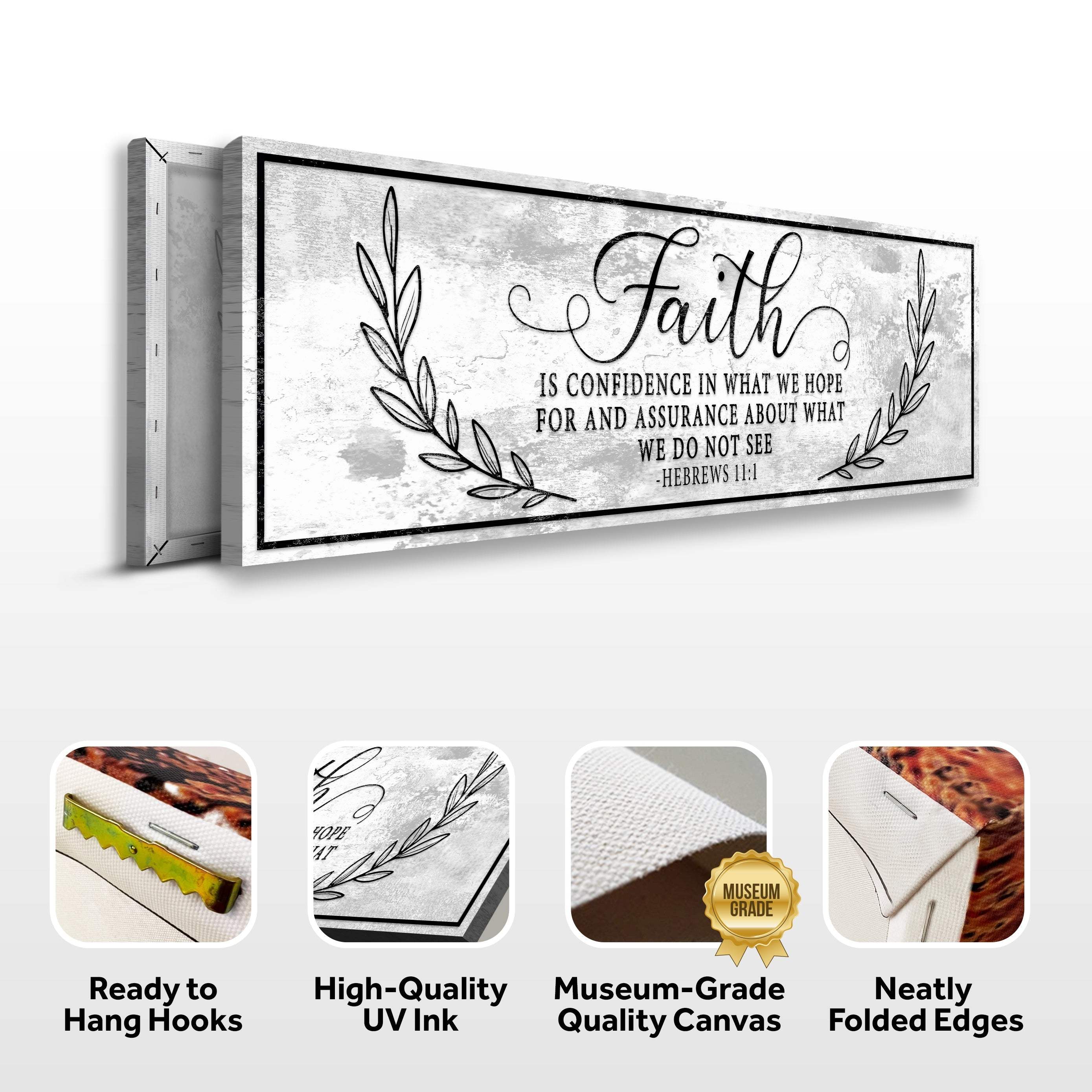 Faith Is Confidence - Hebrews 11:1 Faith Sign II - Image 8
