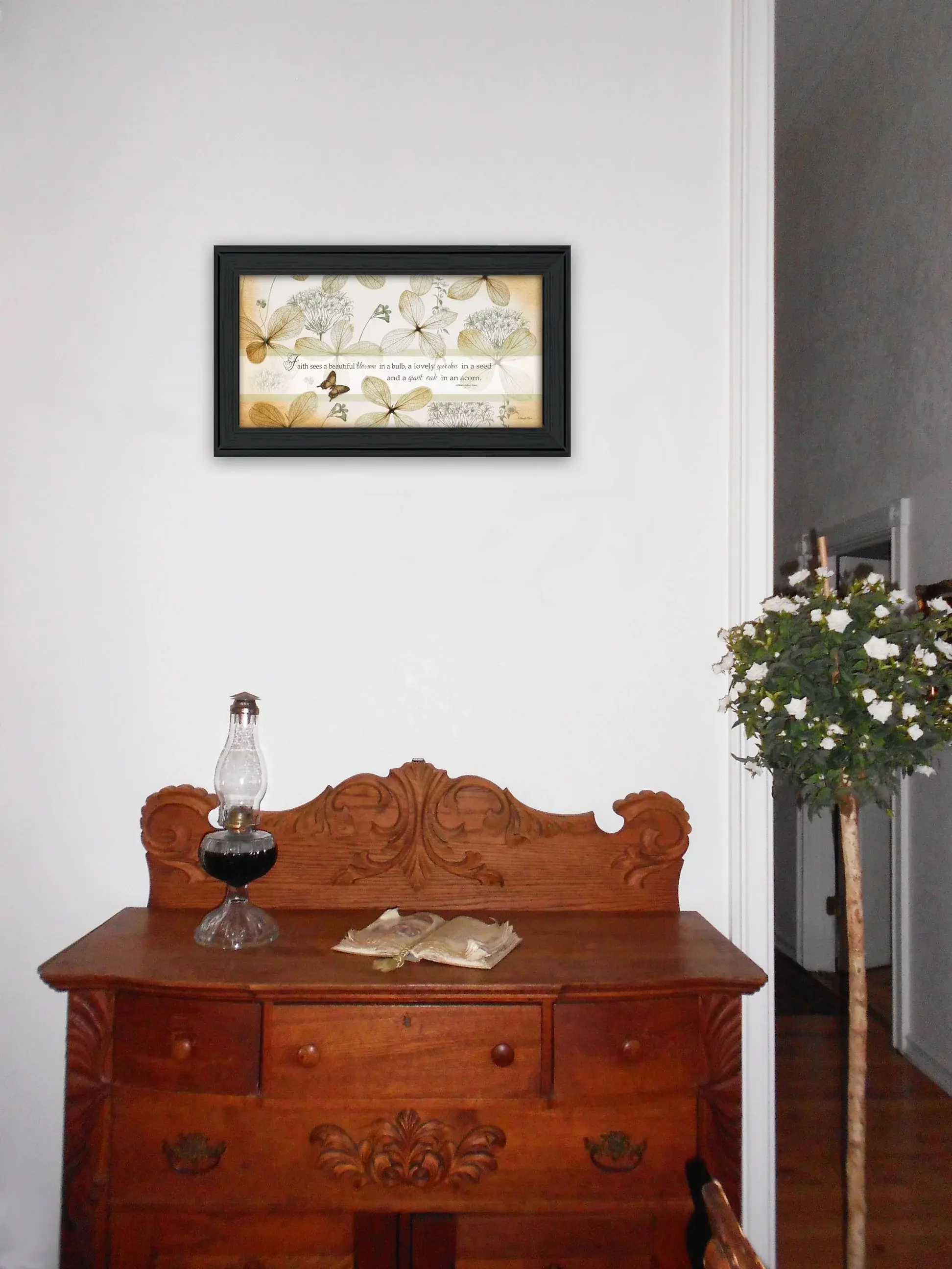 Faith Sees Black Framed Print Wall Art - Image 4