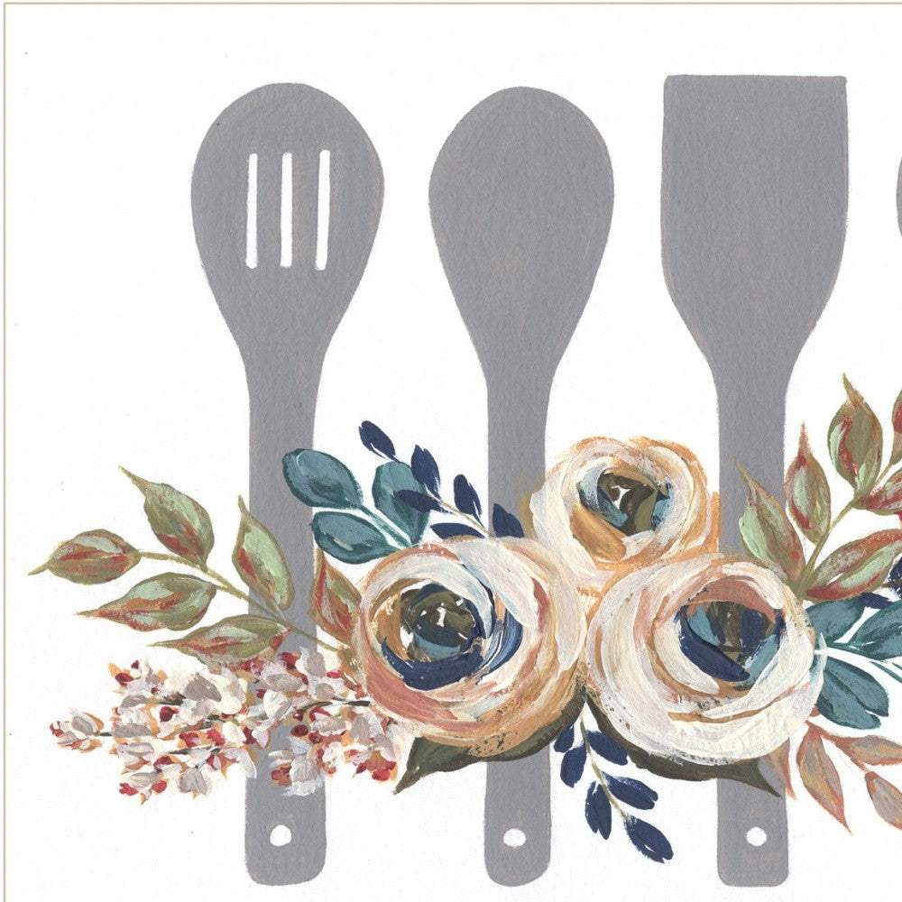 Fall Floral Baking Utensils 1 White Framed Print Kitchen Wall Art - Image 5