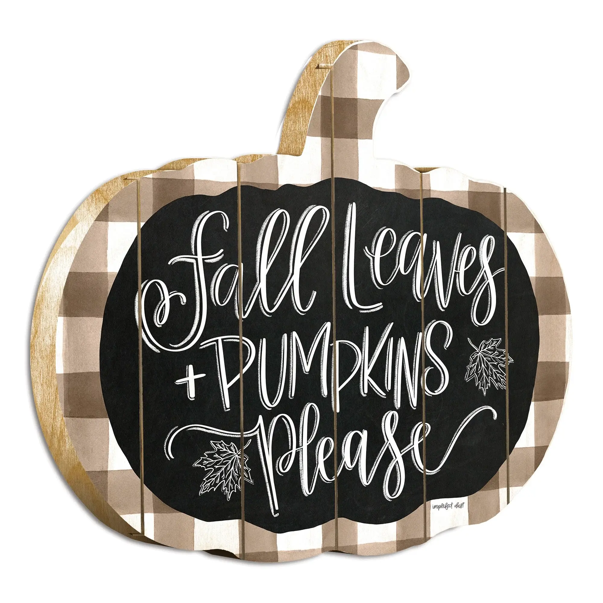 Fall Leaves and Pumpkins Please Unframed Print Wall Art - Image 2