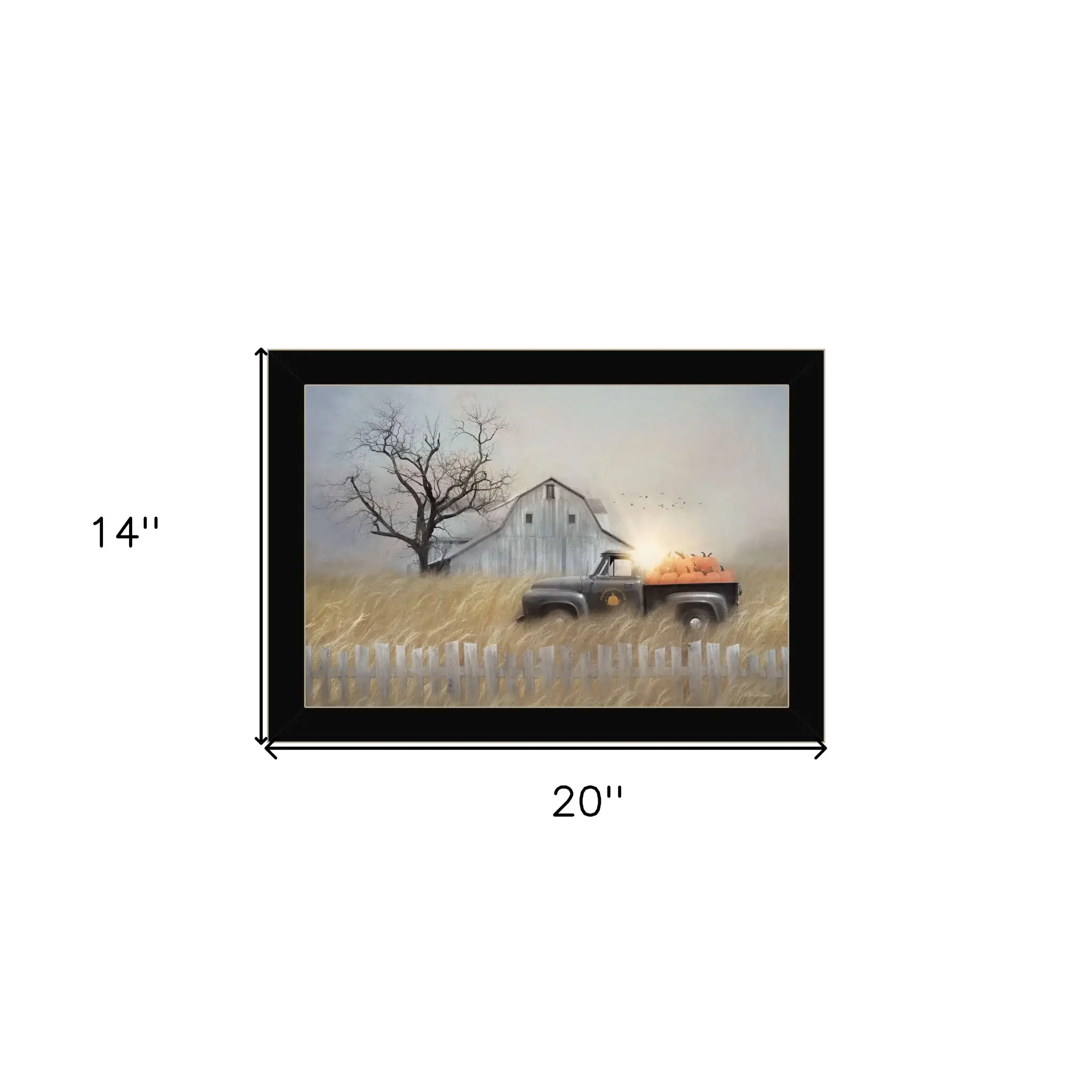 Fall Pumpkin Harvest 1 Black Framed Print Kitchen Wall Art - Image 6