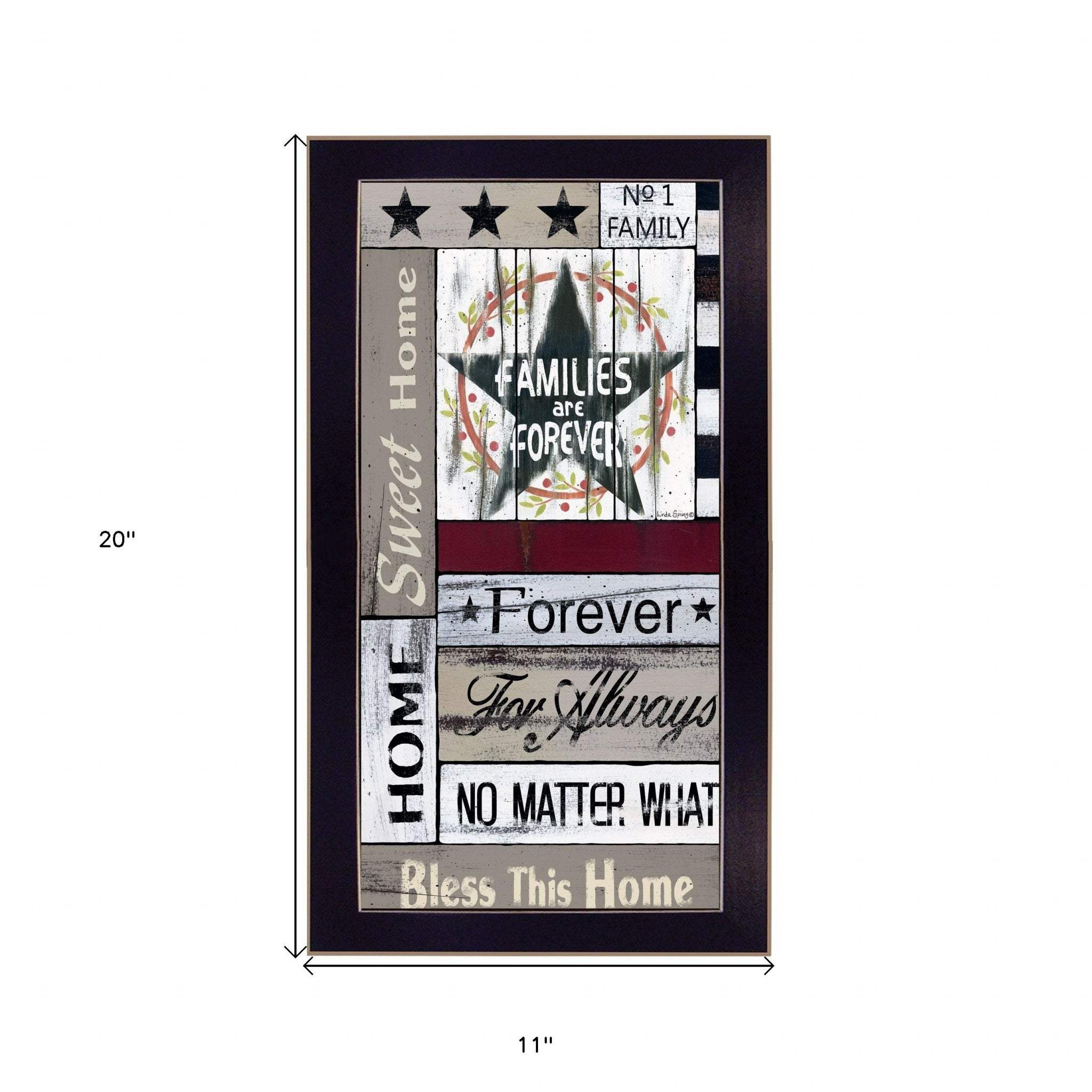 Families are Forever 3 Black Framed Print Wall Art - Image 3