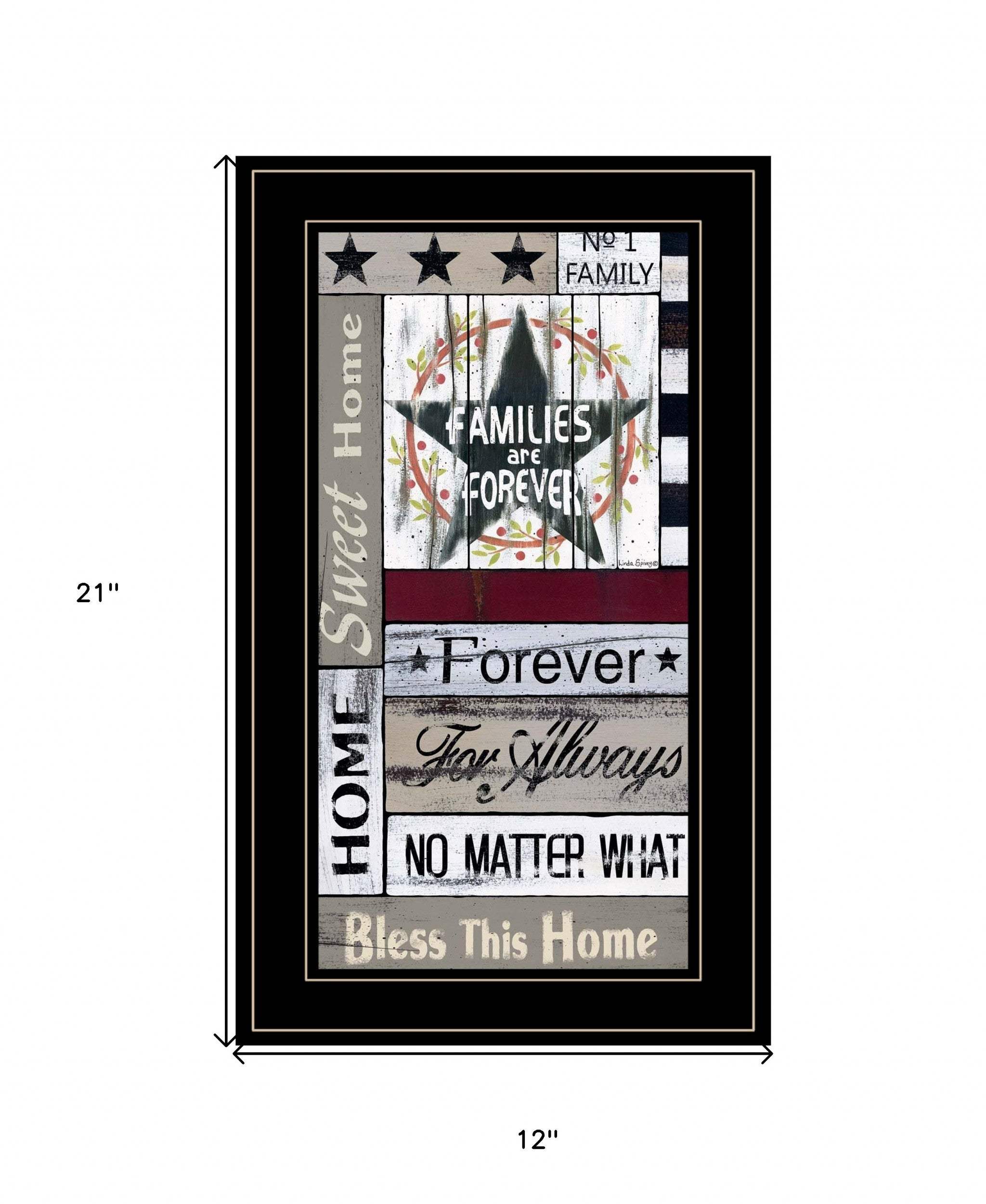 Families are Forever 4 Black Framed Print Wall Art - Image 5