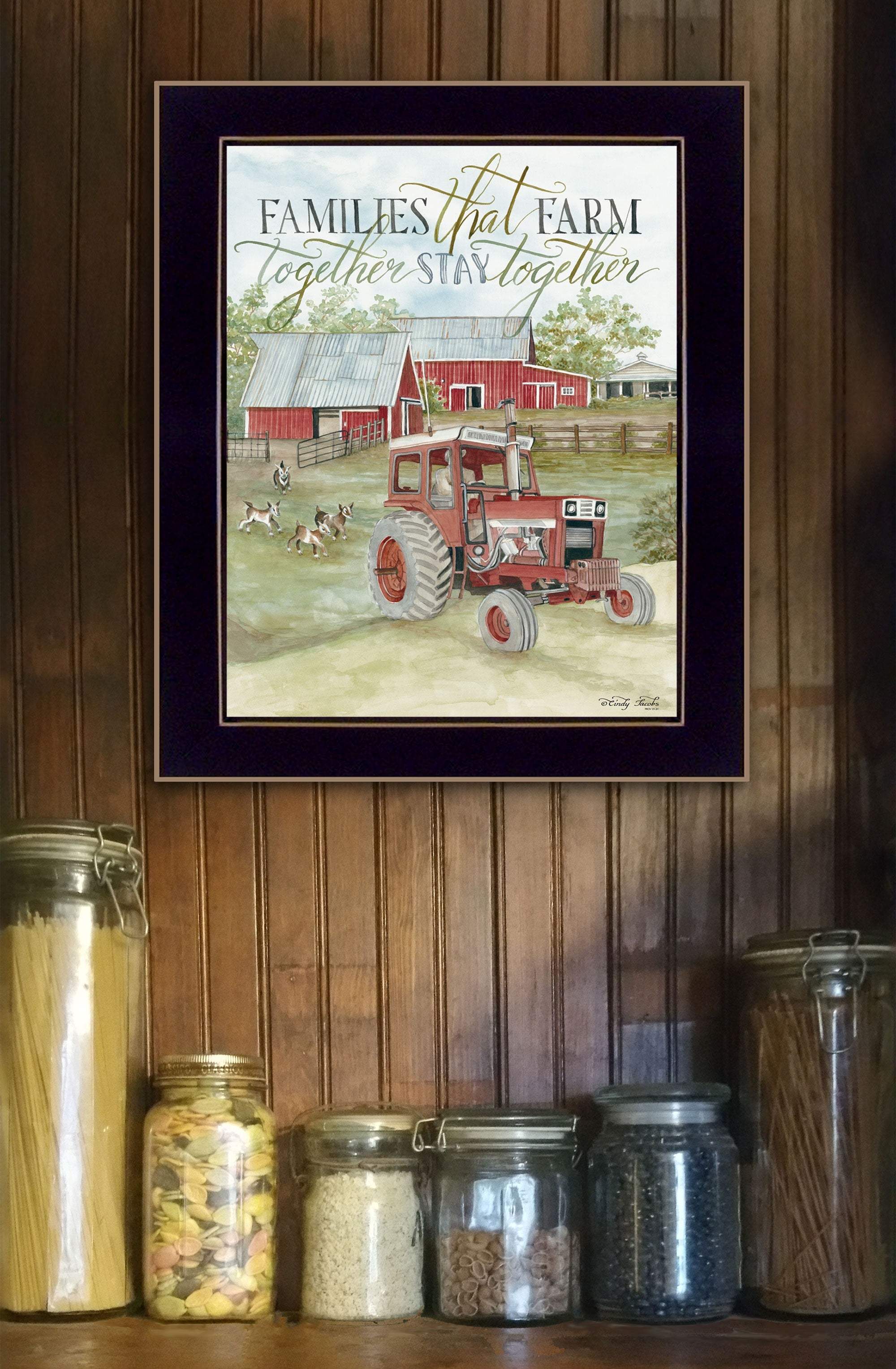 Families That Farm Together Stay Together Black Framed Print Wall Art - Image 5