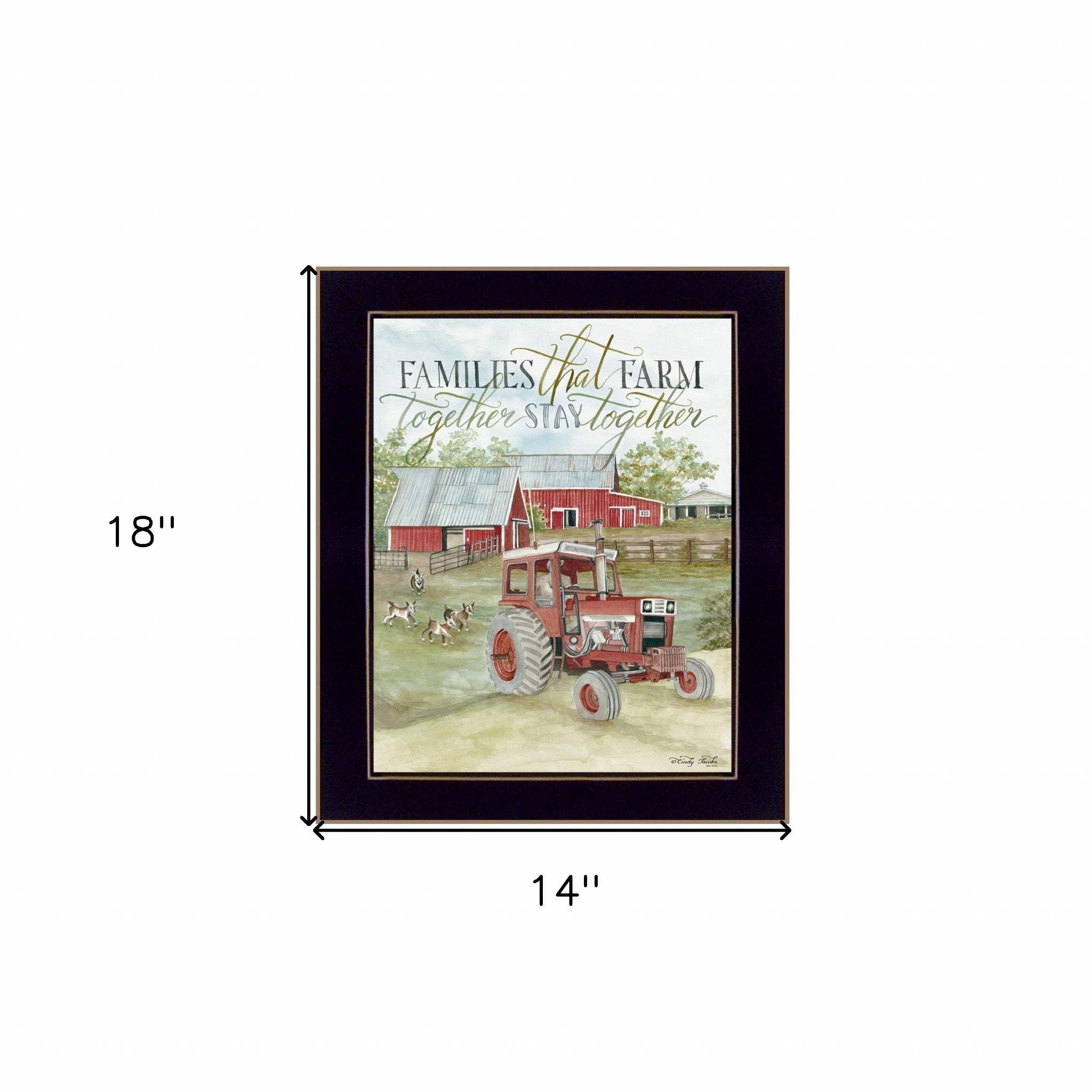 Families That Farm Together Stay Together Black Framed Print Wall Art - Image 6